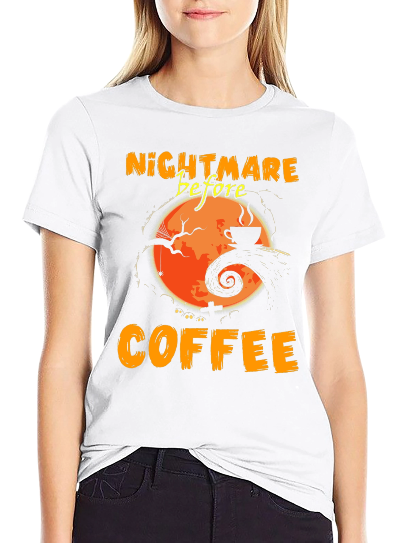 Nightmare Before Coffee Graphic Tee - Halloween T-Shirt
