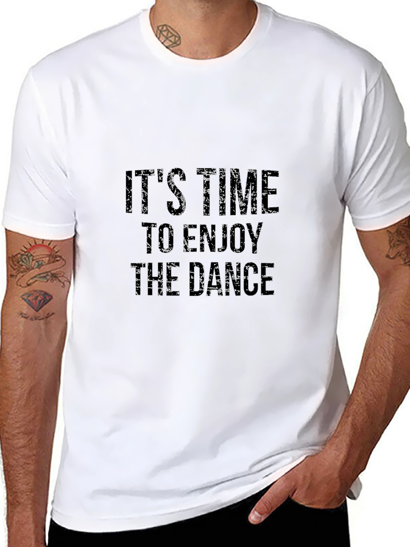 Its Time to Enjoy the Dance Mens Black Tee