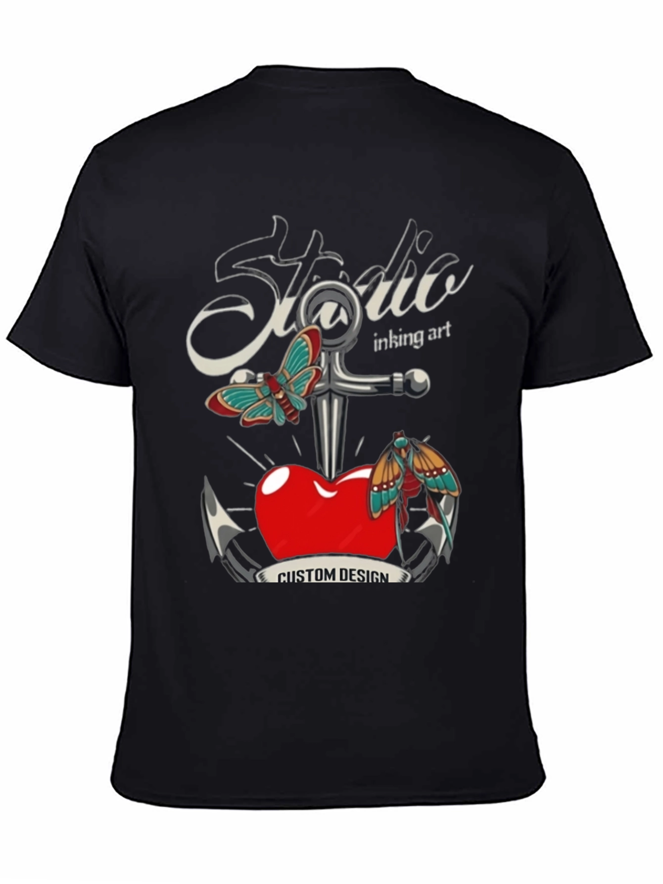 Studio Inking Art Custom Design Black T-Shirt