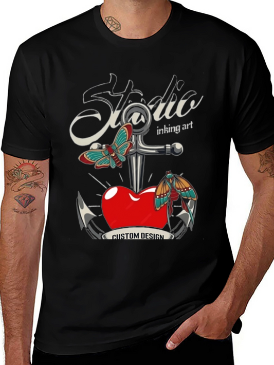 Studio Inking Art Custom Design Black T-Shirt