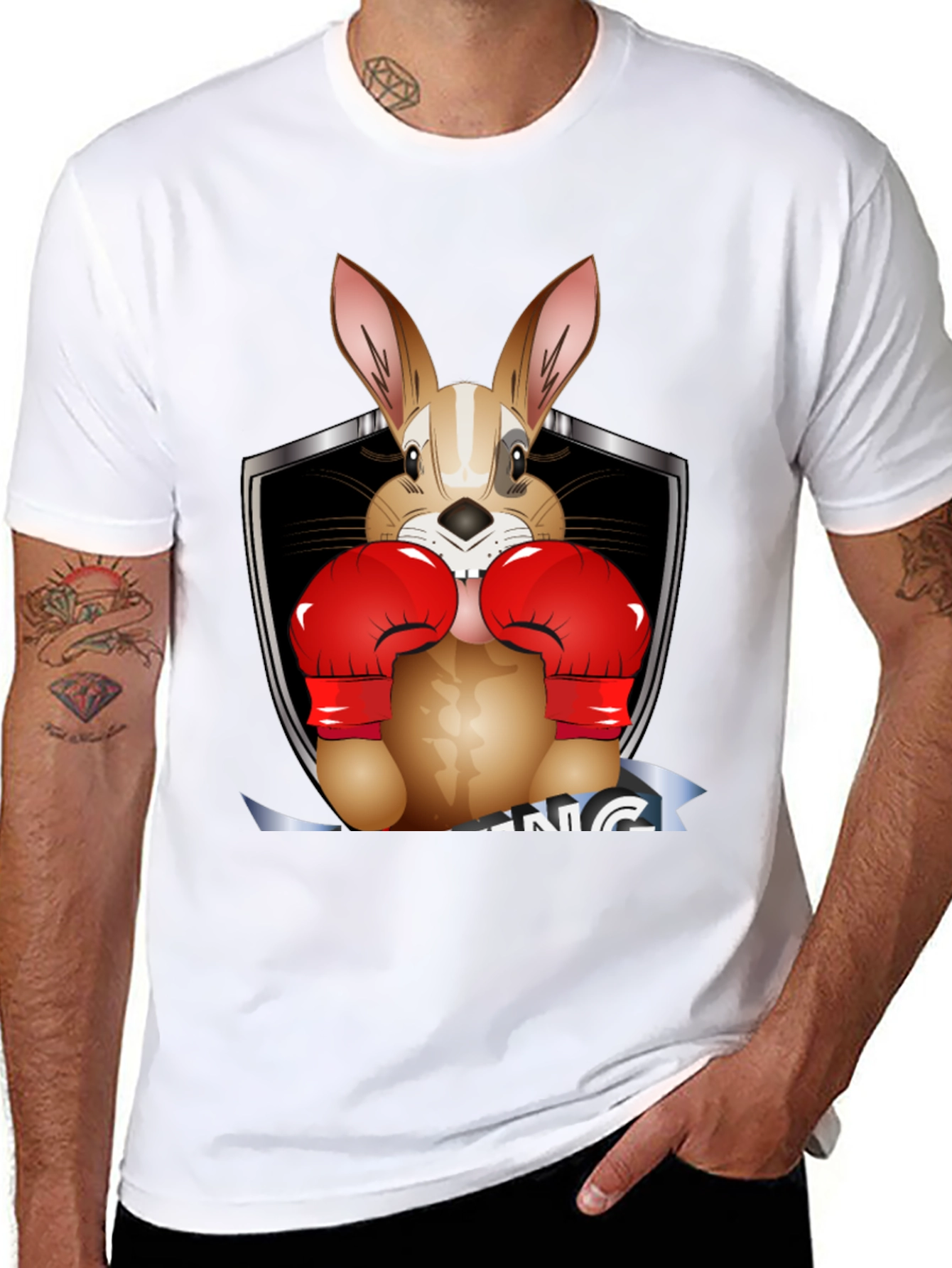 Boxing Bunny Graphic T-Shirt