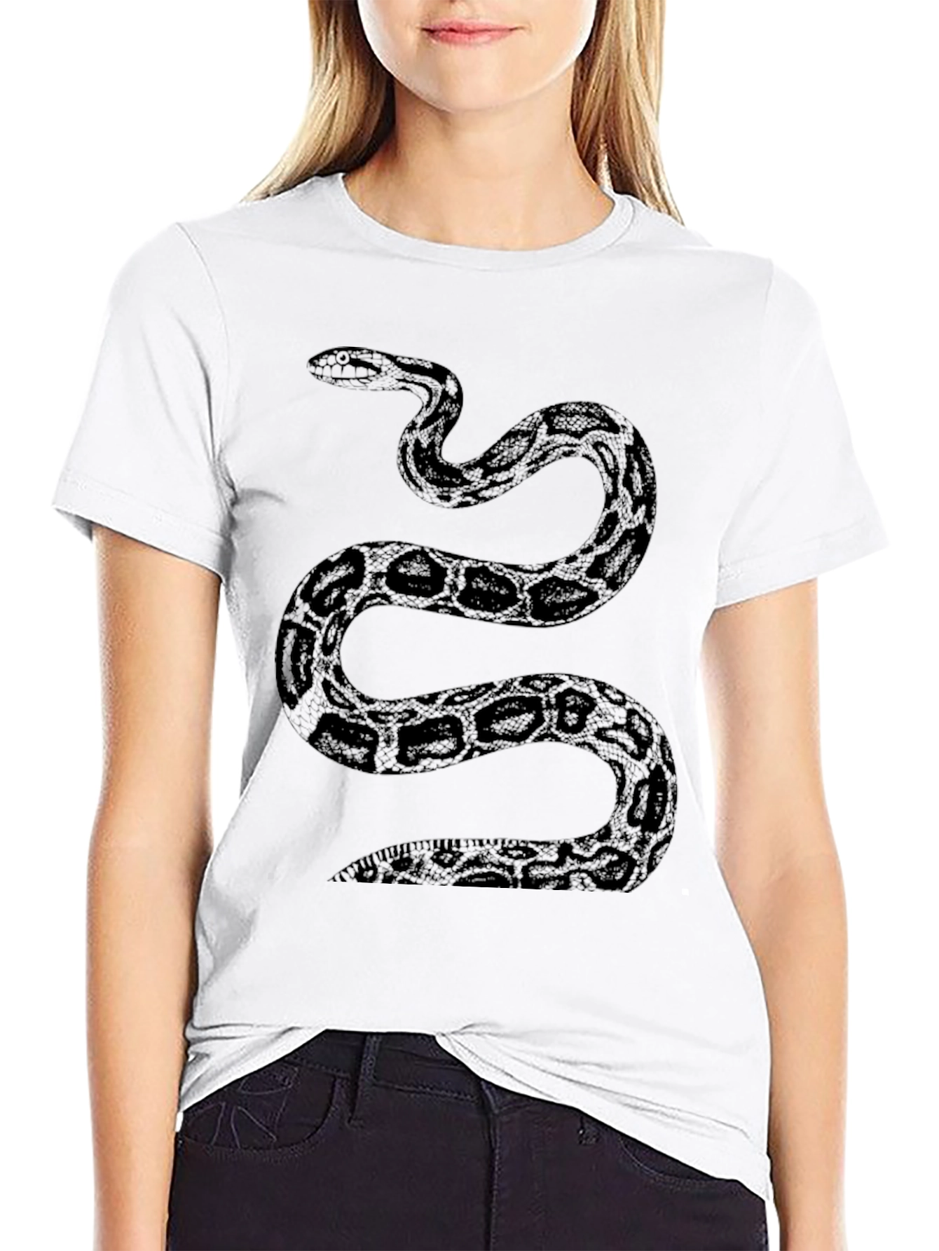 Black Snake Graphic Tee - Stylish Mens T-Shirt