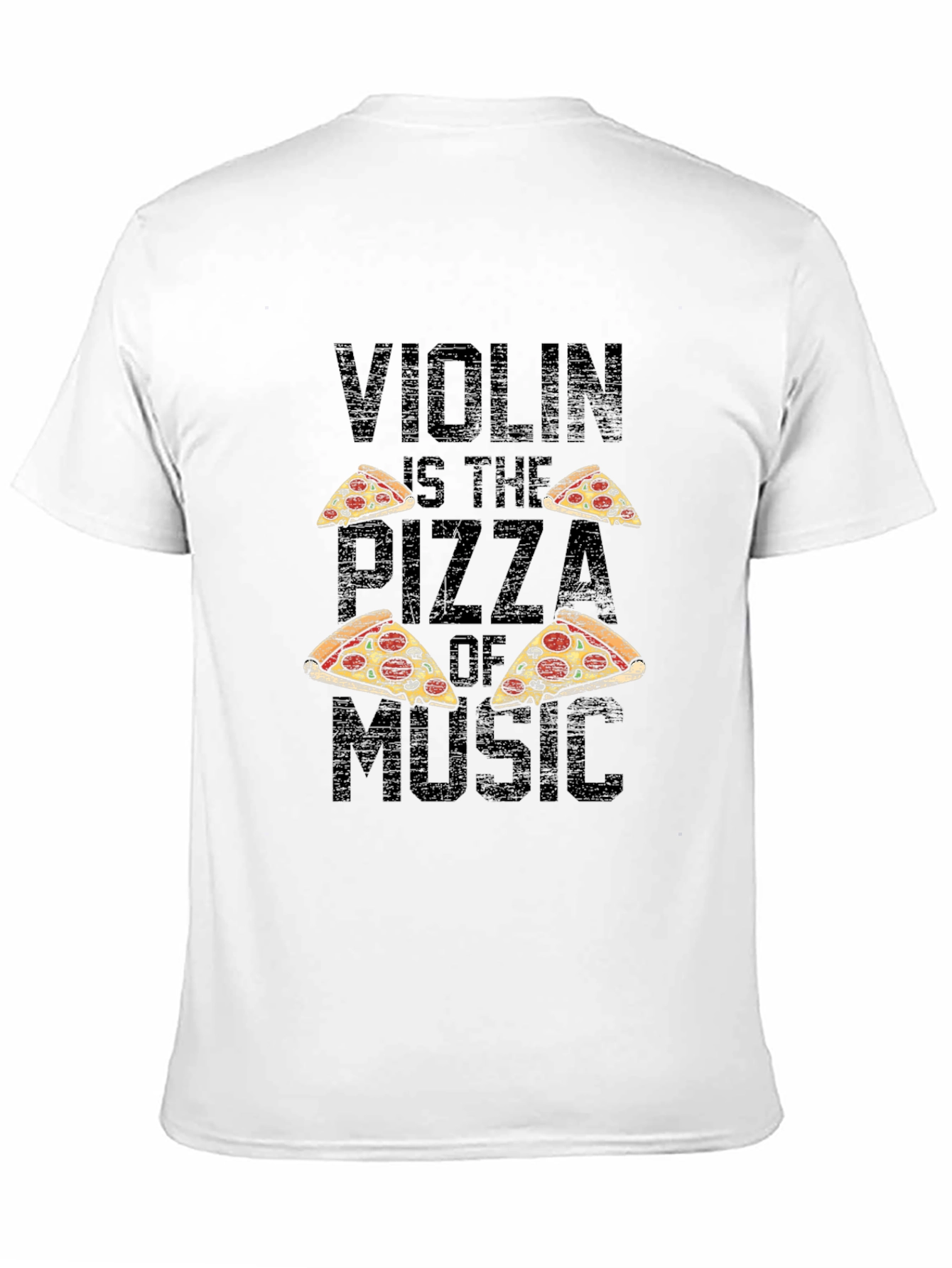 Violin Pizza of Music T-Shirt - Black