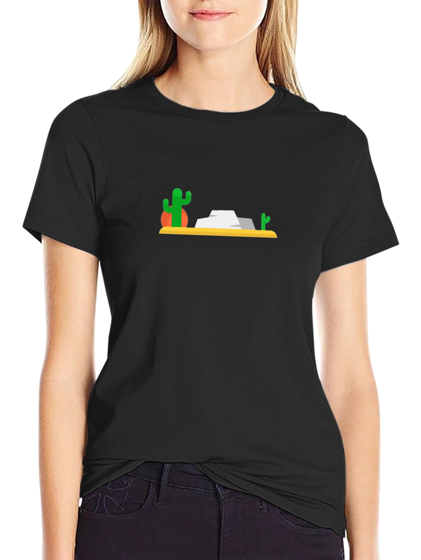 Desert Scene Black T-Shirt