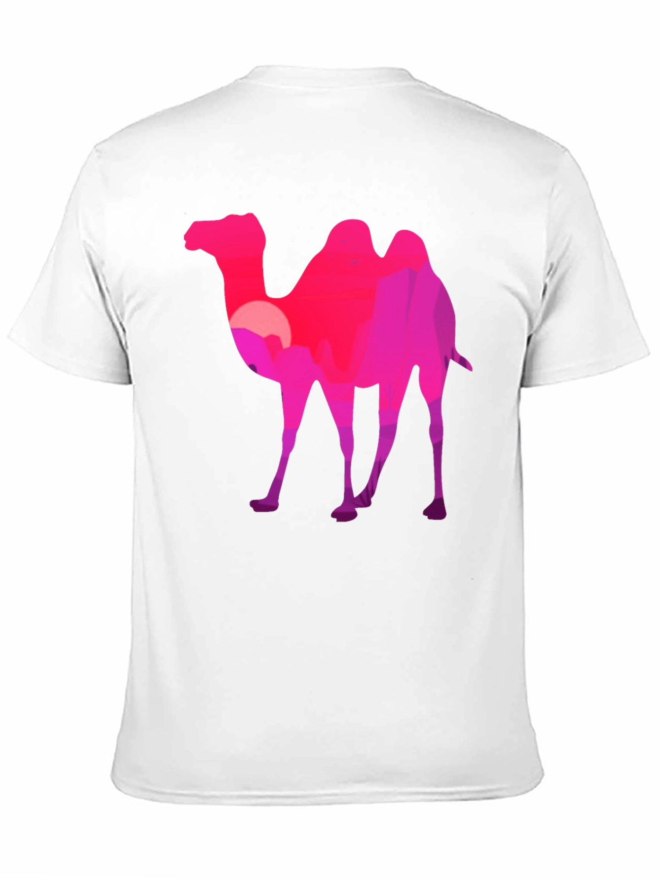 Camel Silhouette T-Shirt - Desert Sunset Graphic Tee