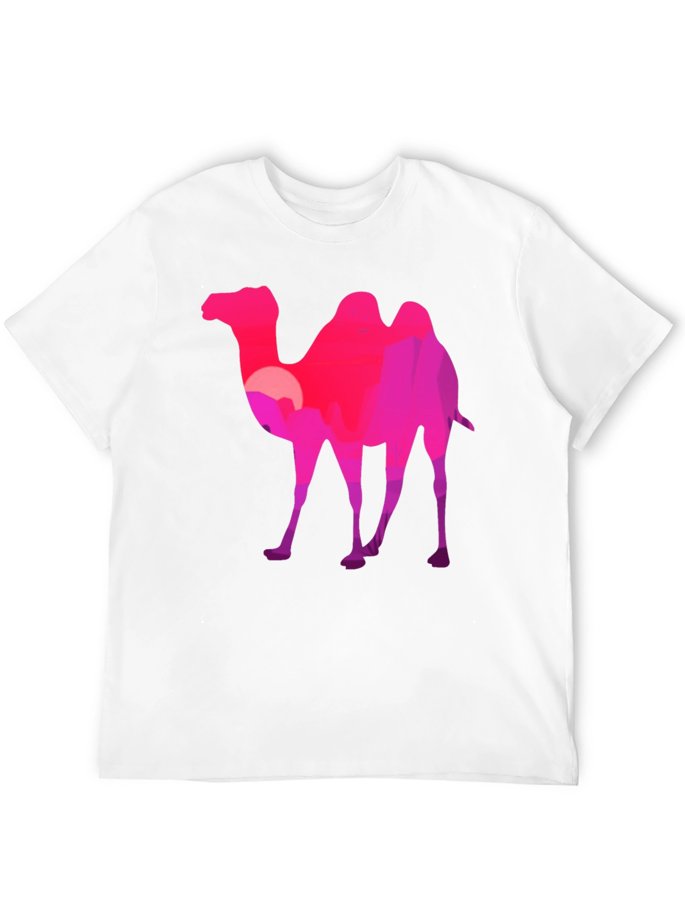 Camel Silhouette T-Shirt - Desert Sunset Graphic Tee