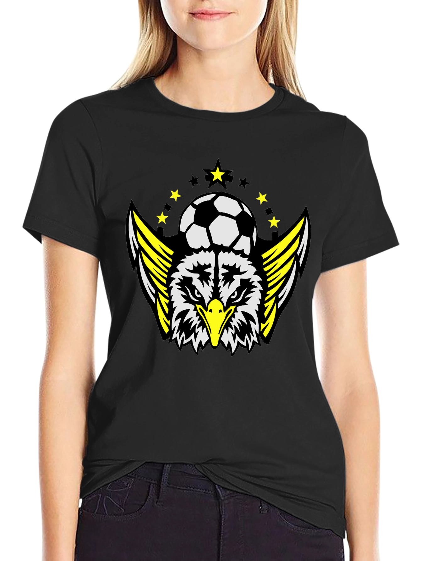 Eagle Soccer T-Shirt - Black