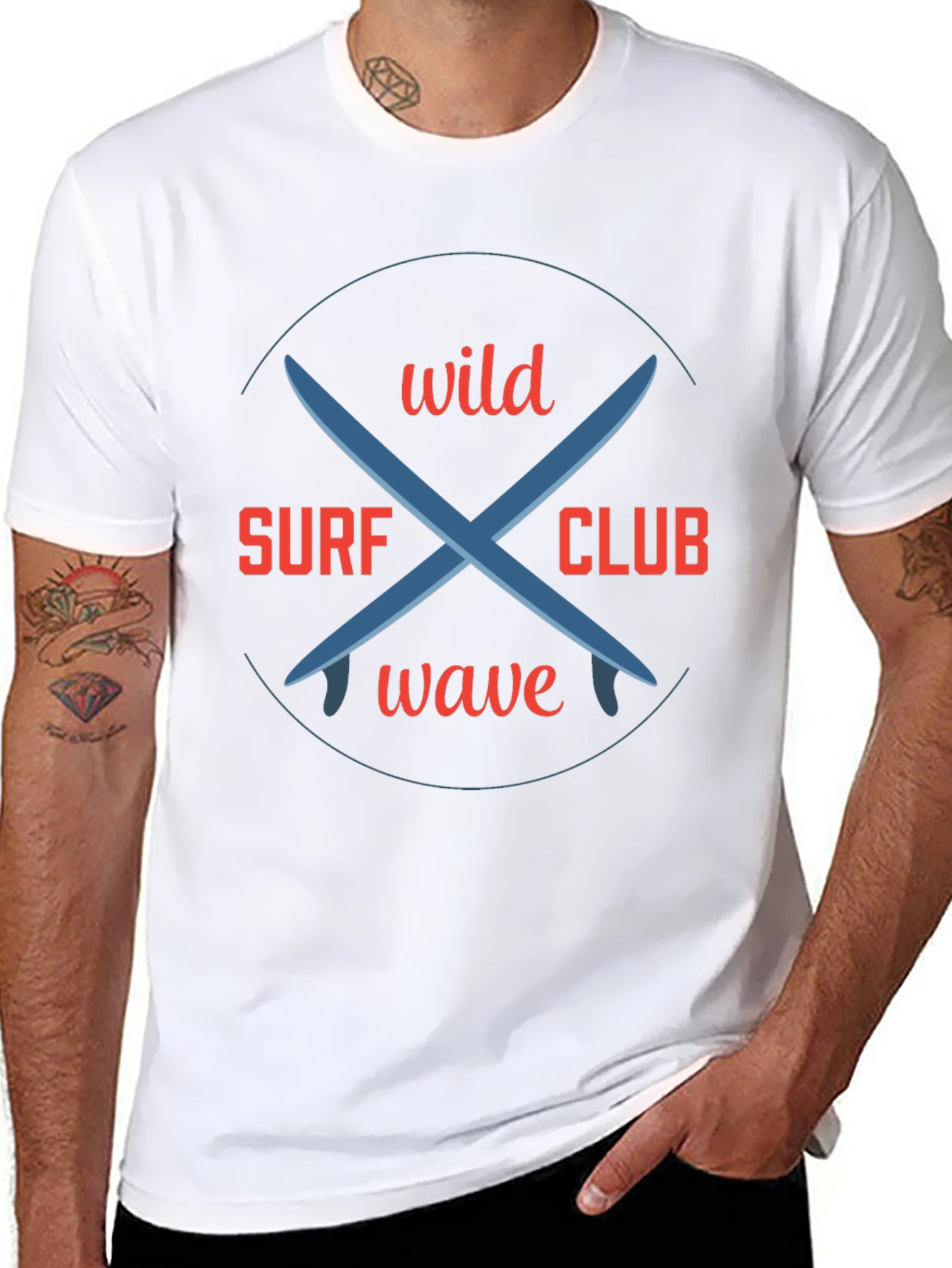 Wild Surf Club Graphic T-Shirt - Casual Tee