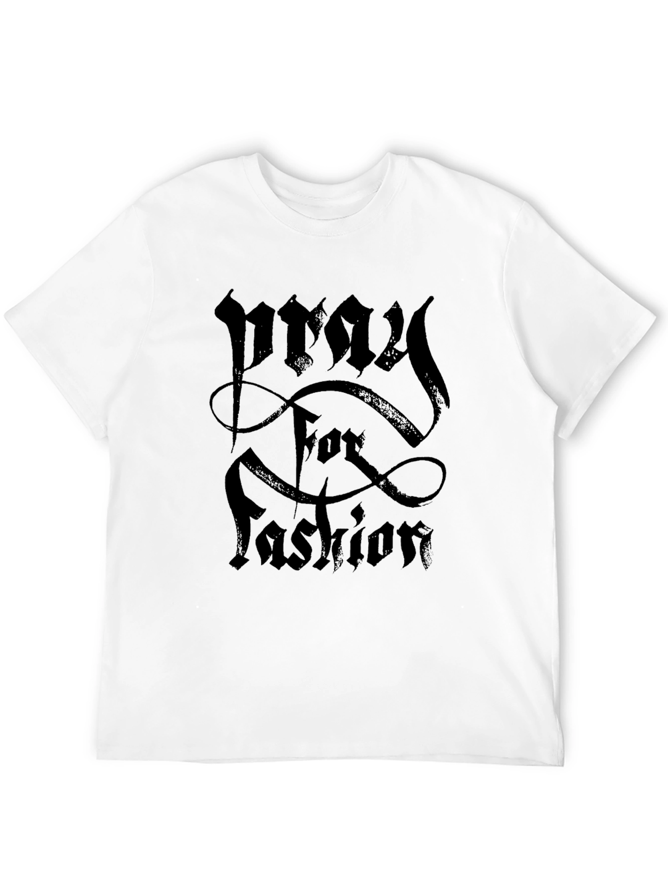 Pray for Fashion Gothic Style Black T-Shirt