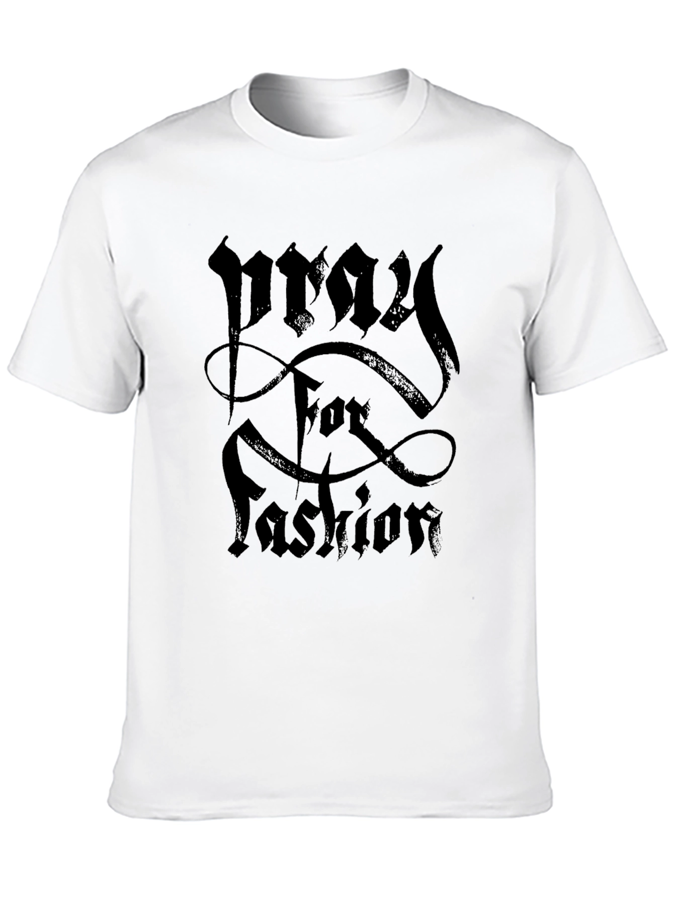 Pray for Fashion Gothic Style Black T-Shirt