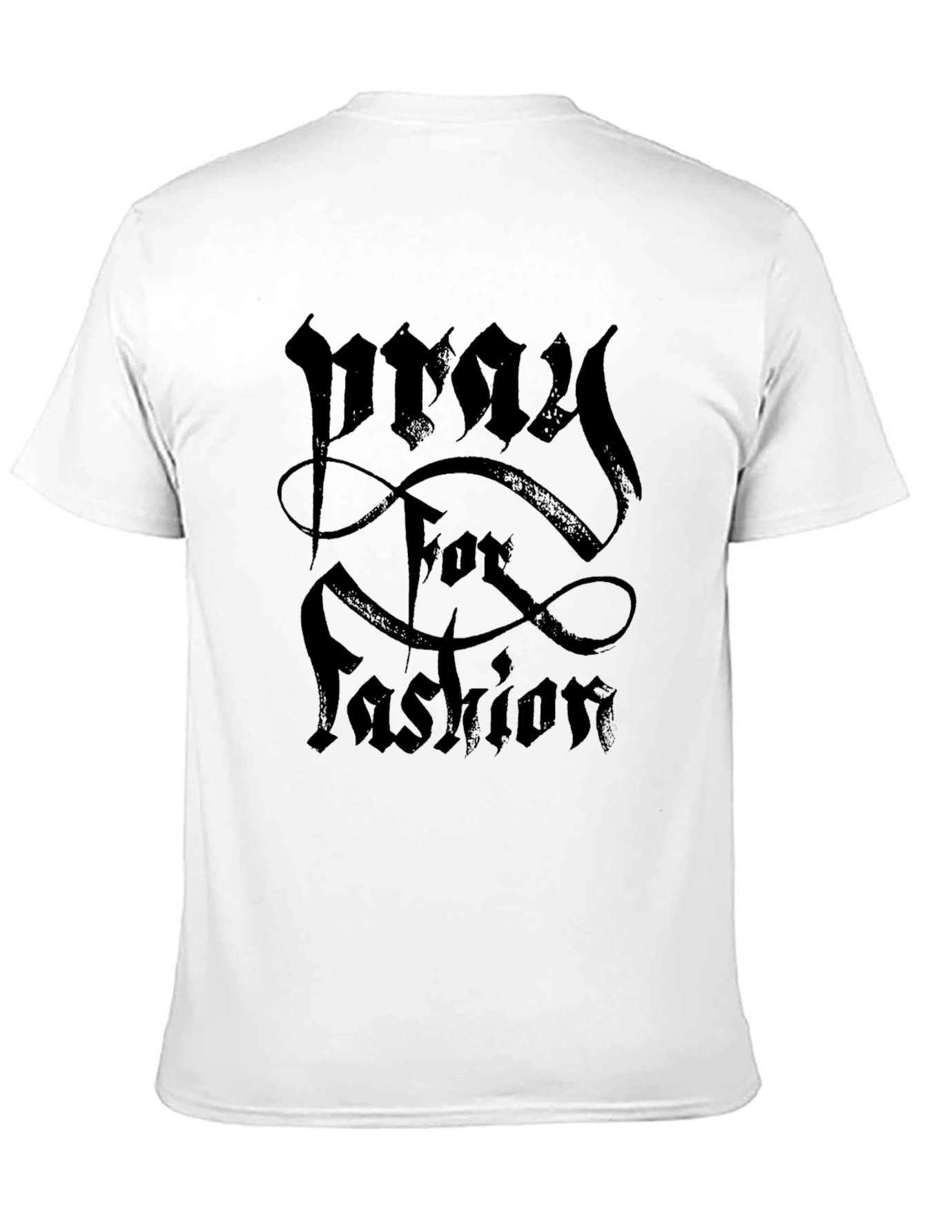 Pray for Fashion Gothic Style Black T-Shirt