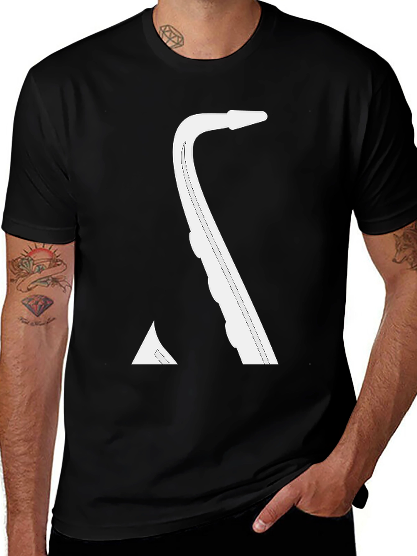 Saxophone Graphic T-Shirt - Cool Music Tee