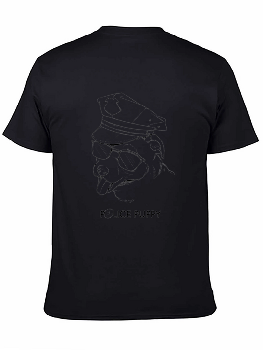 Police Puppy Graphic Tee - Unisex Cotton T-Shirt
