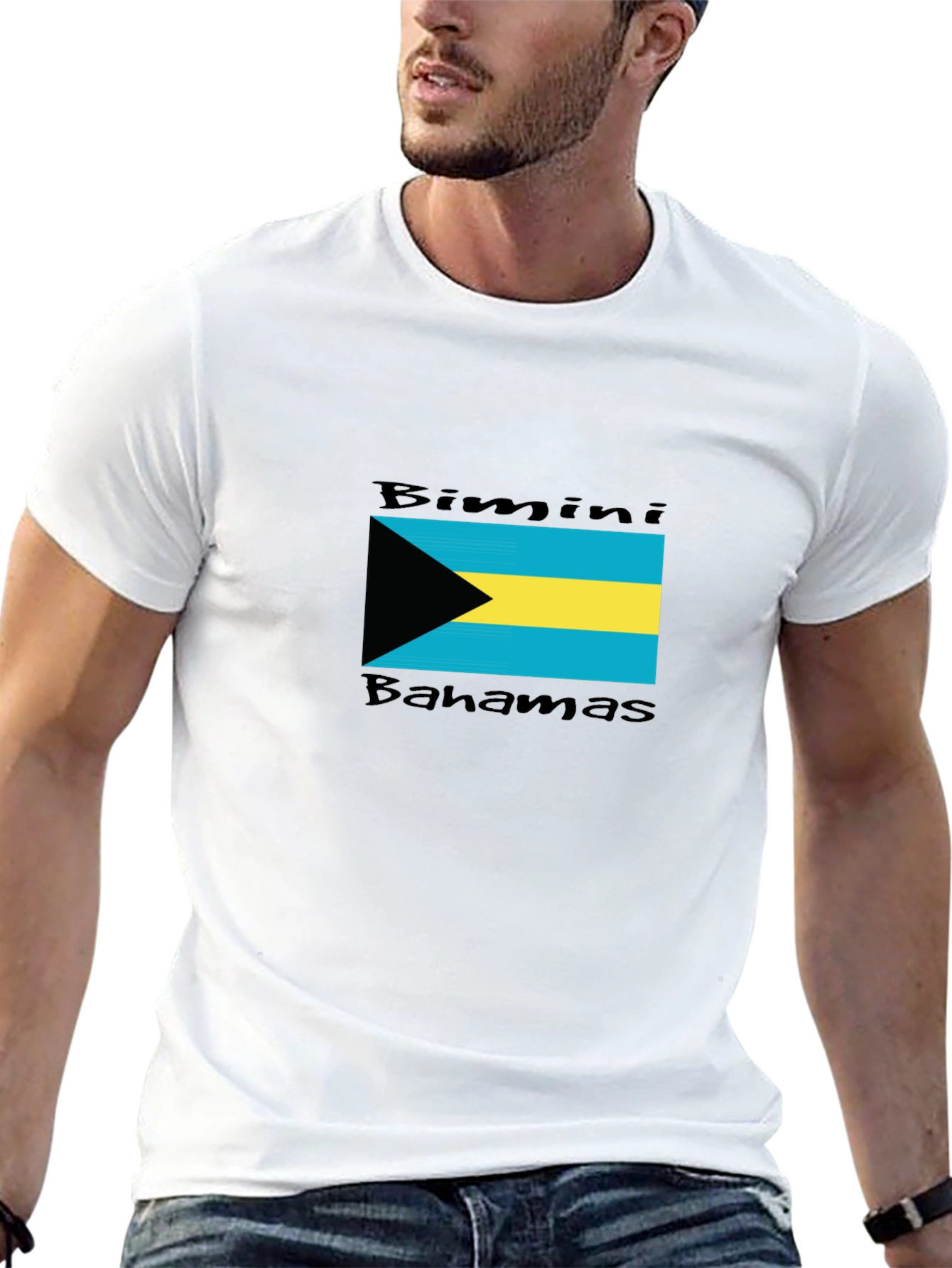 Bimini Bahamas Black T-Shirt Souvenir