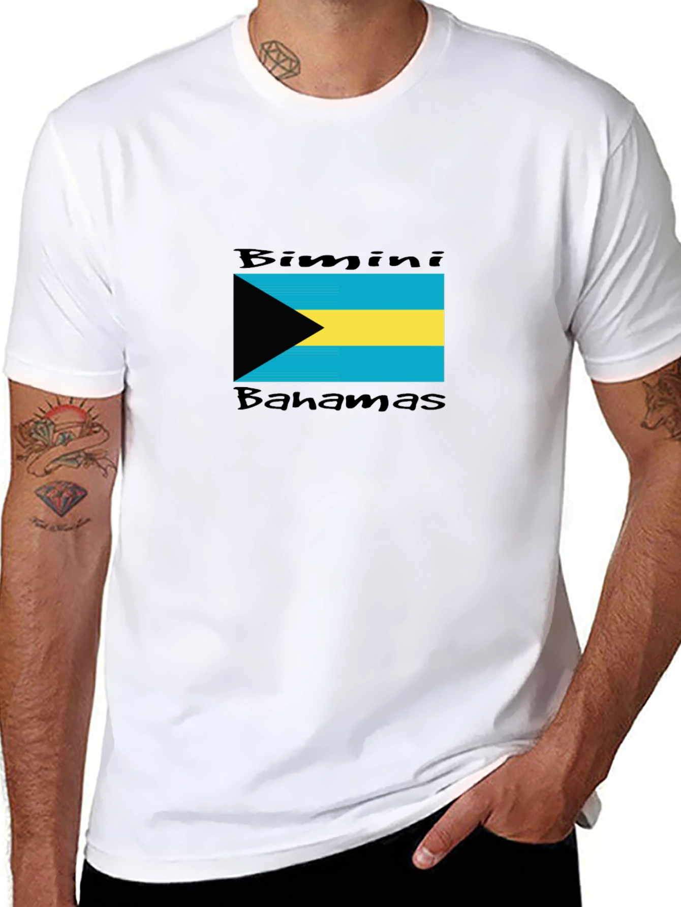 Bimini Bahamas Black T-Shirt Souvenir