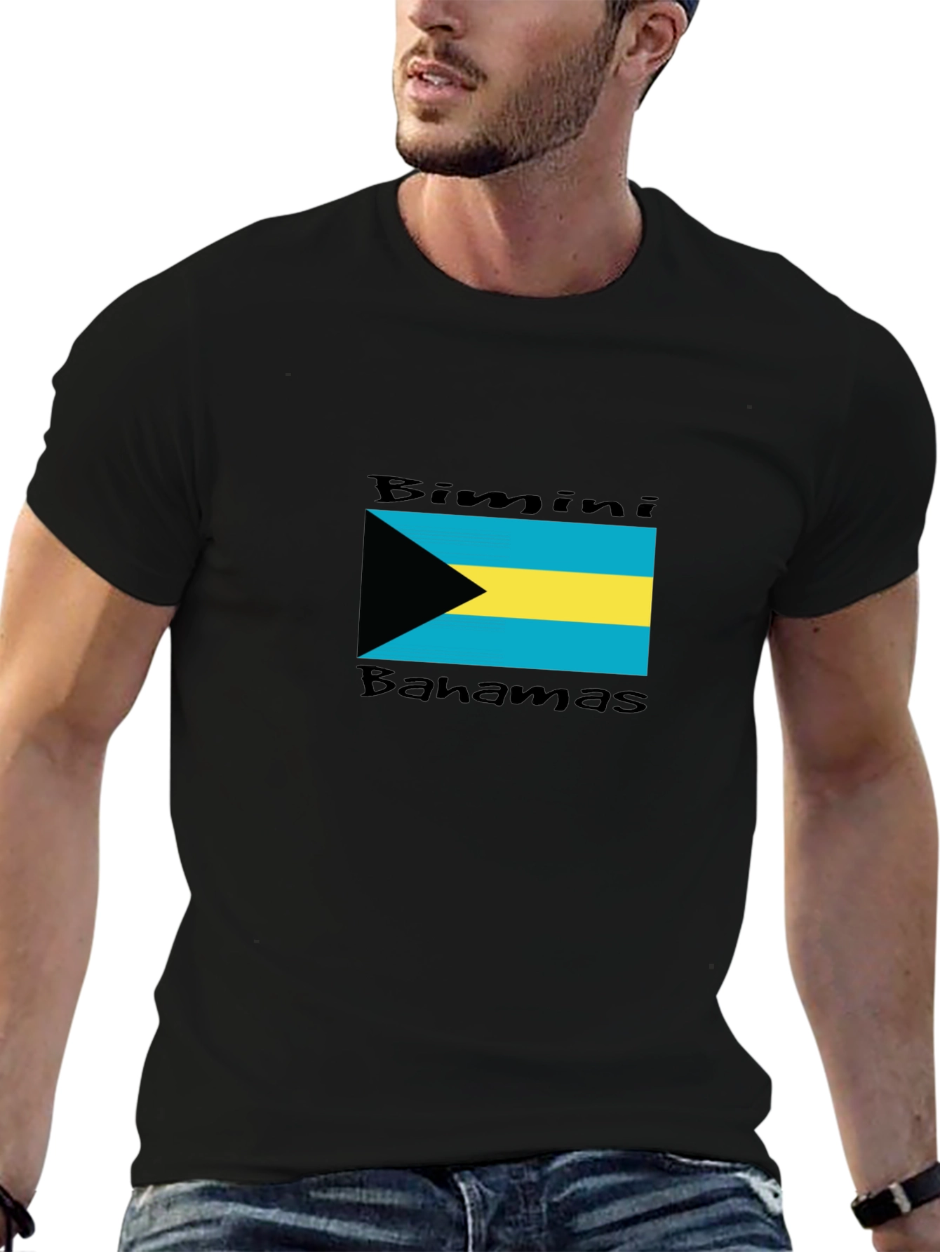 Bimini Bahamas Black T-Shirt Souvenir
