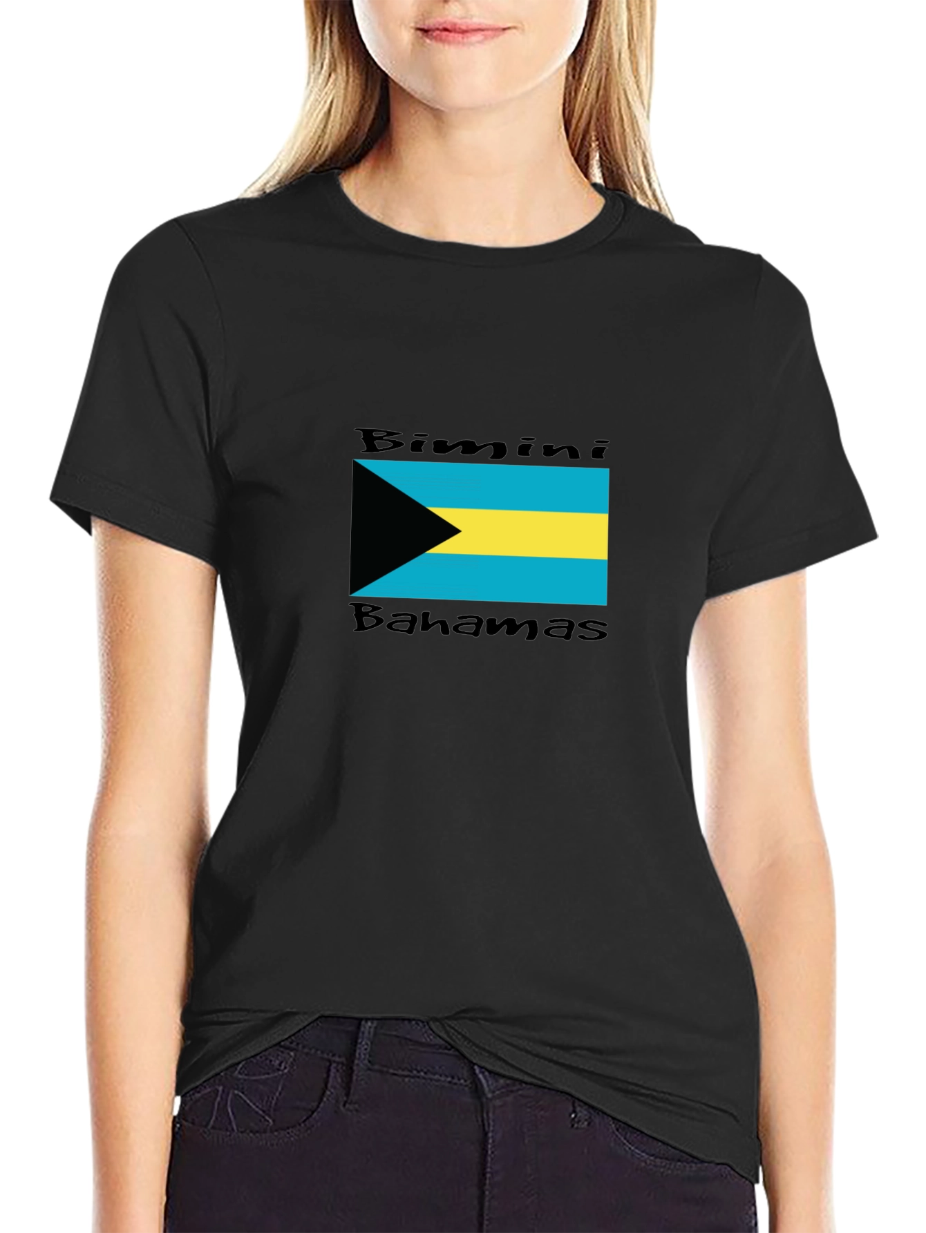 Bimini Bahamas Black T-Shirt Souvenir