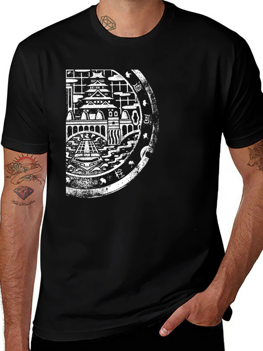 Osaka Japan Graphic Tee - Black Cotton T-Shirt