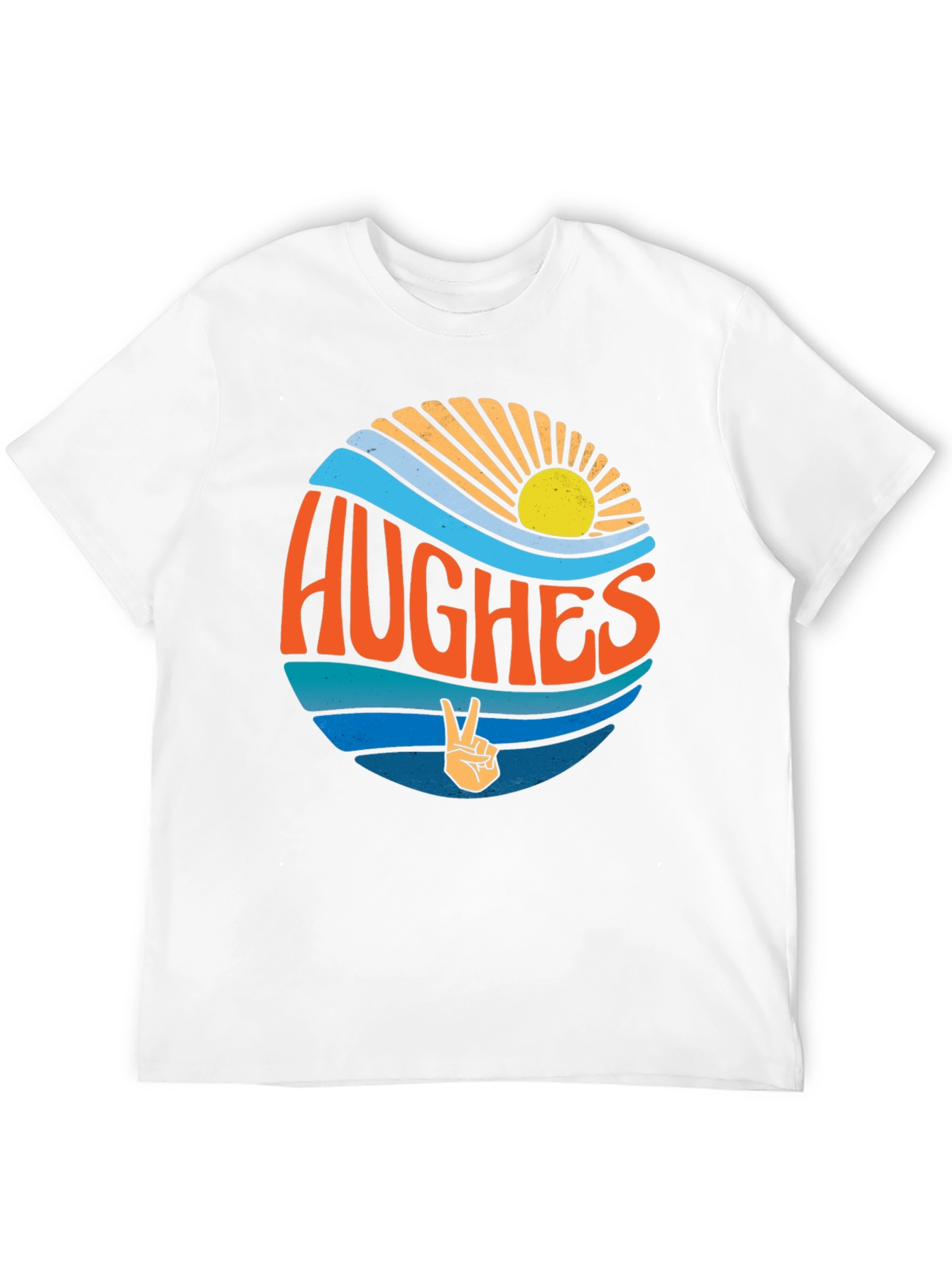 Hughes Retro Surf T-Shirt - Black