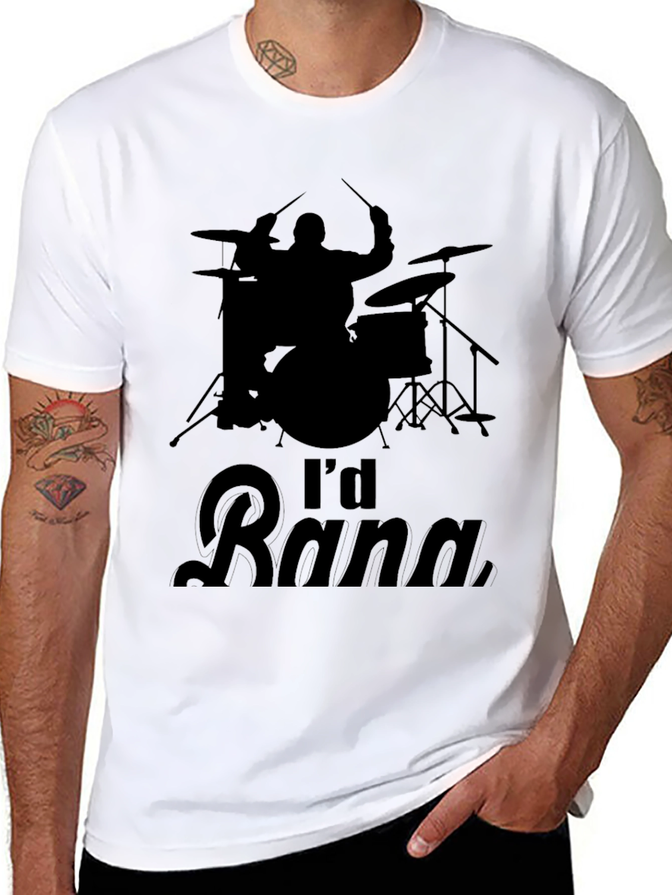 Drummer T-Shirt - Id Rather Be Drumming