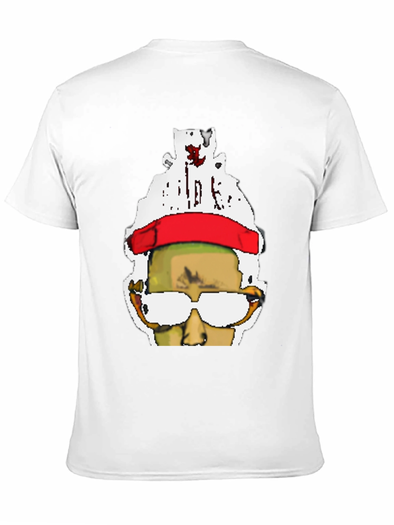 Pixelated Portrait Black T-Shirt