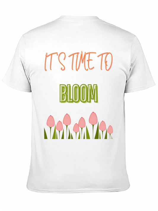 Its Time to Bloom Black Tee