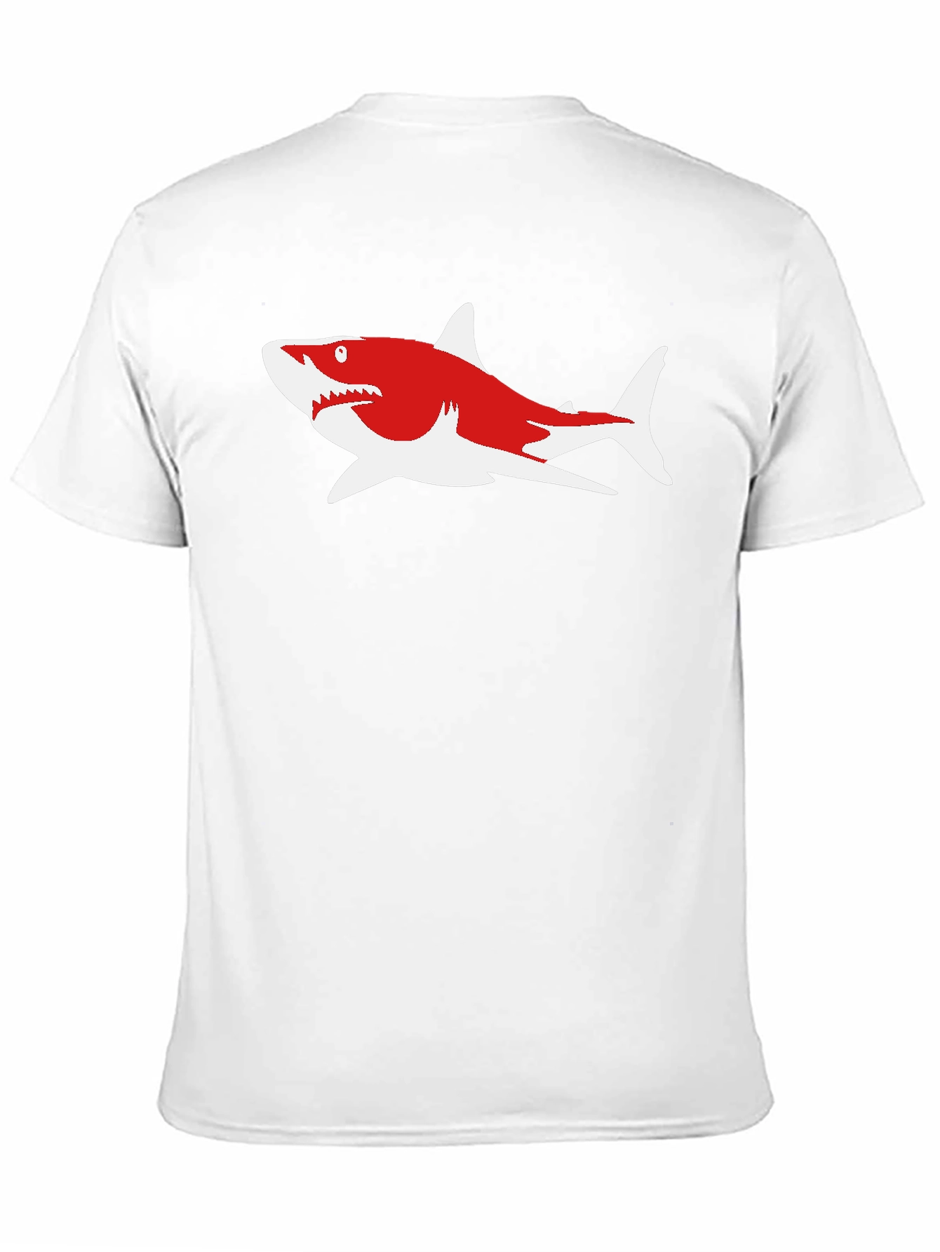Shark Graphic Tee - Casual Cotton Blend Shirt
