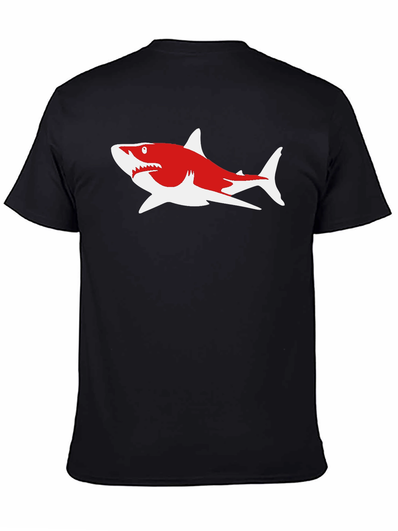 Shark Graphic Tee - Casual Cotton Blend Shirt