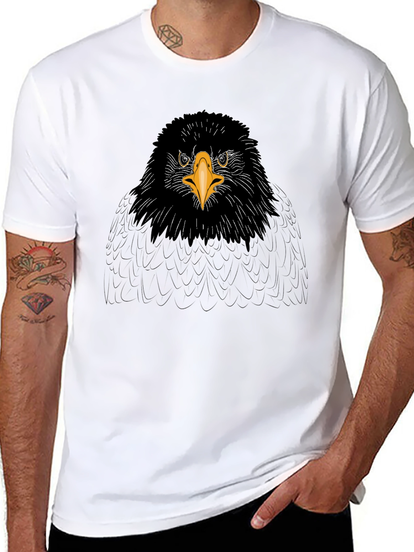 Black Eagle Graphic Tee - Mens Short Sleeve