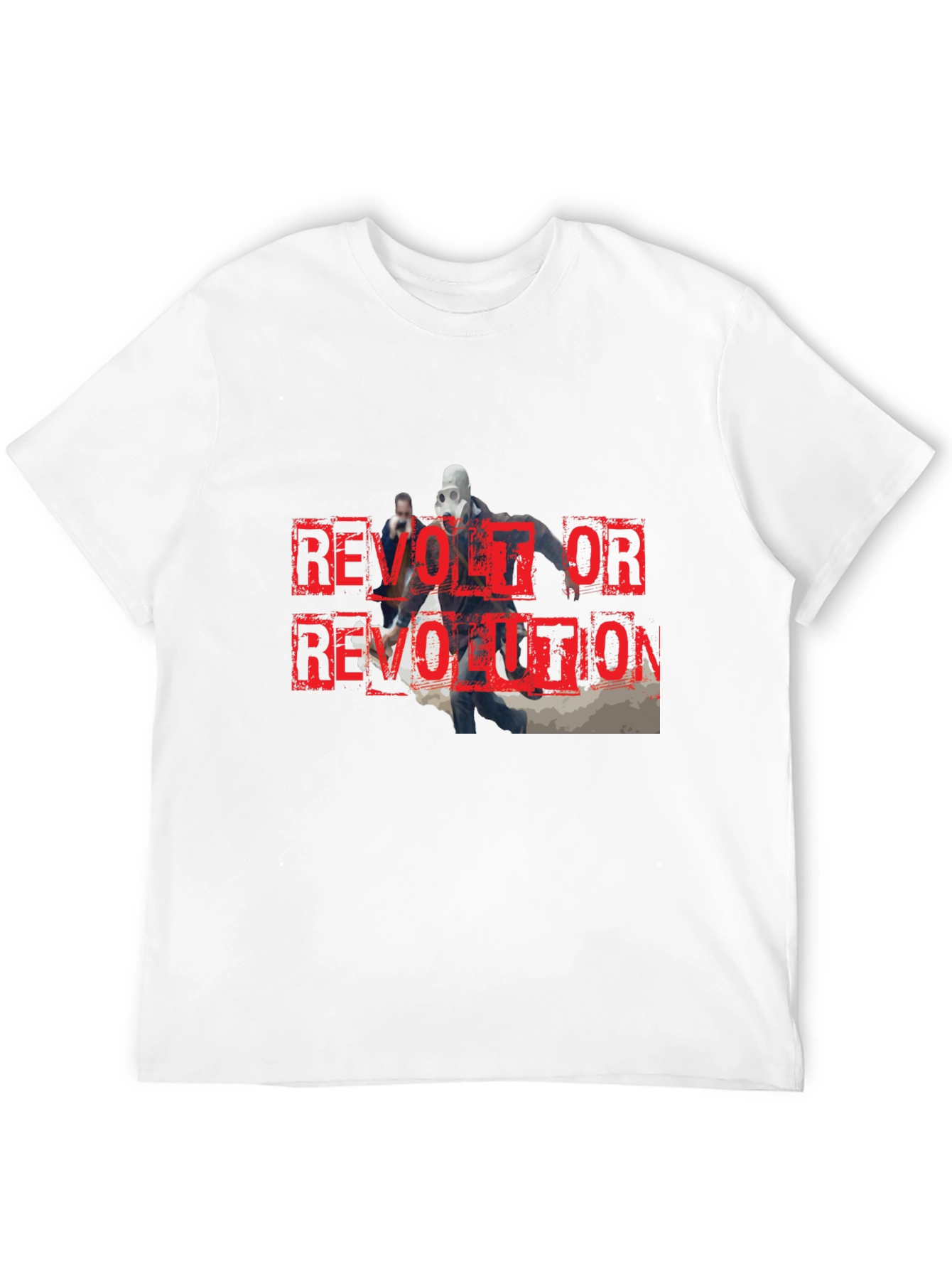 Revolt or Revolution Graphic Print T-Shirt