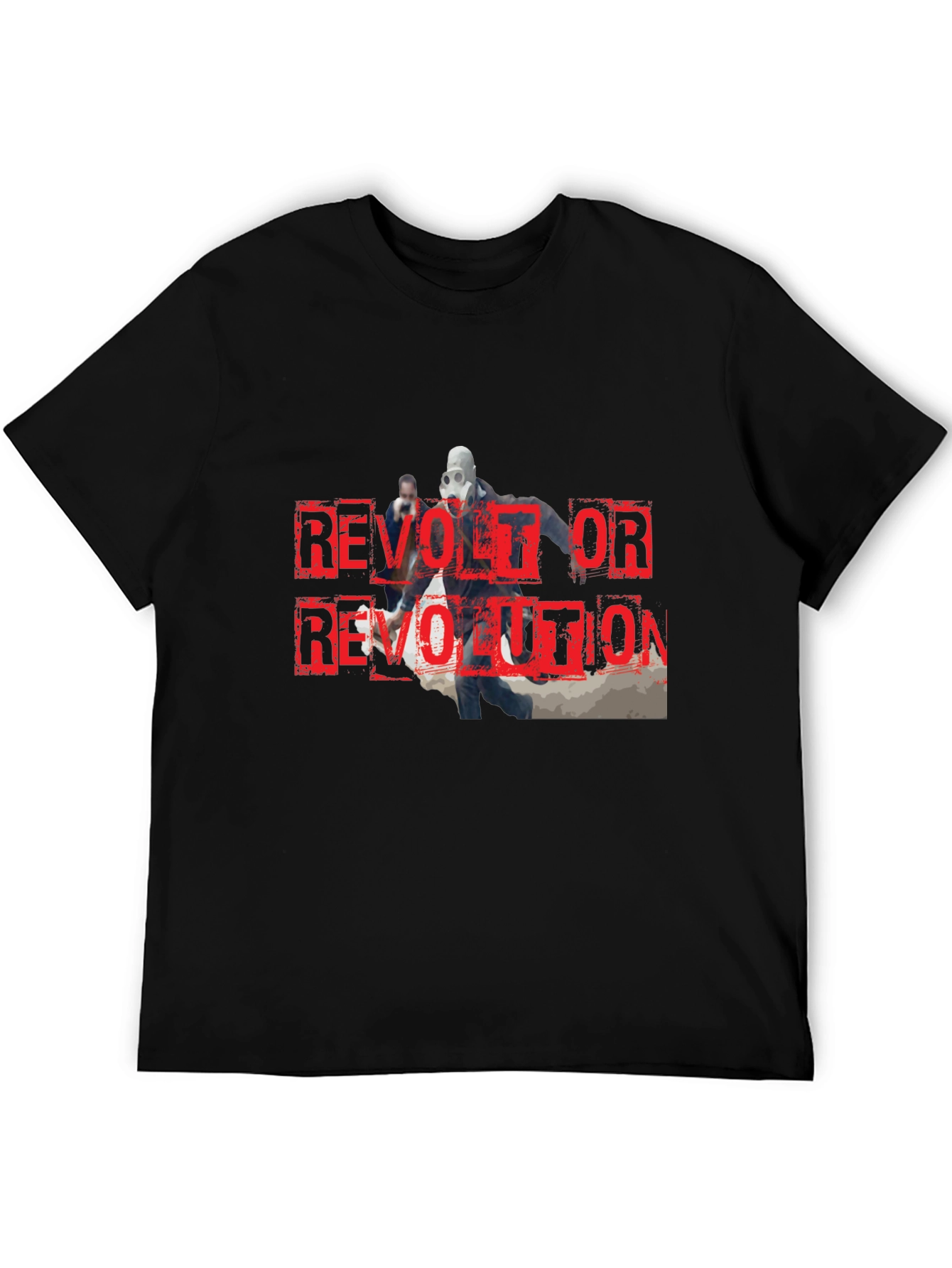 Revolt or Revolution Graphic Print T-Shirt