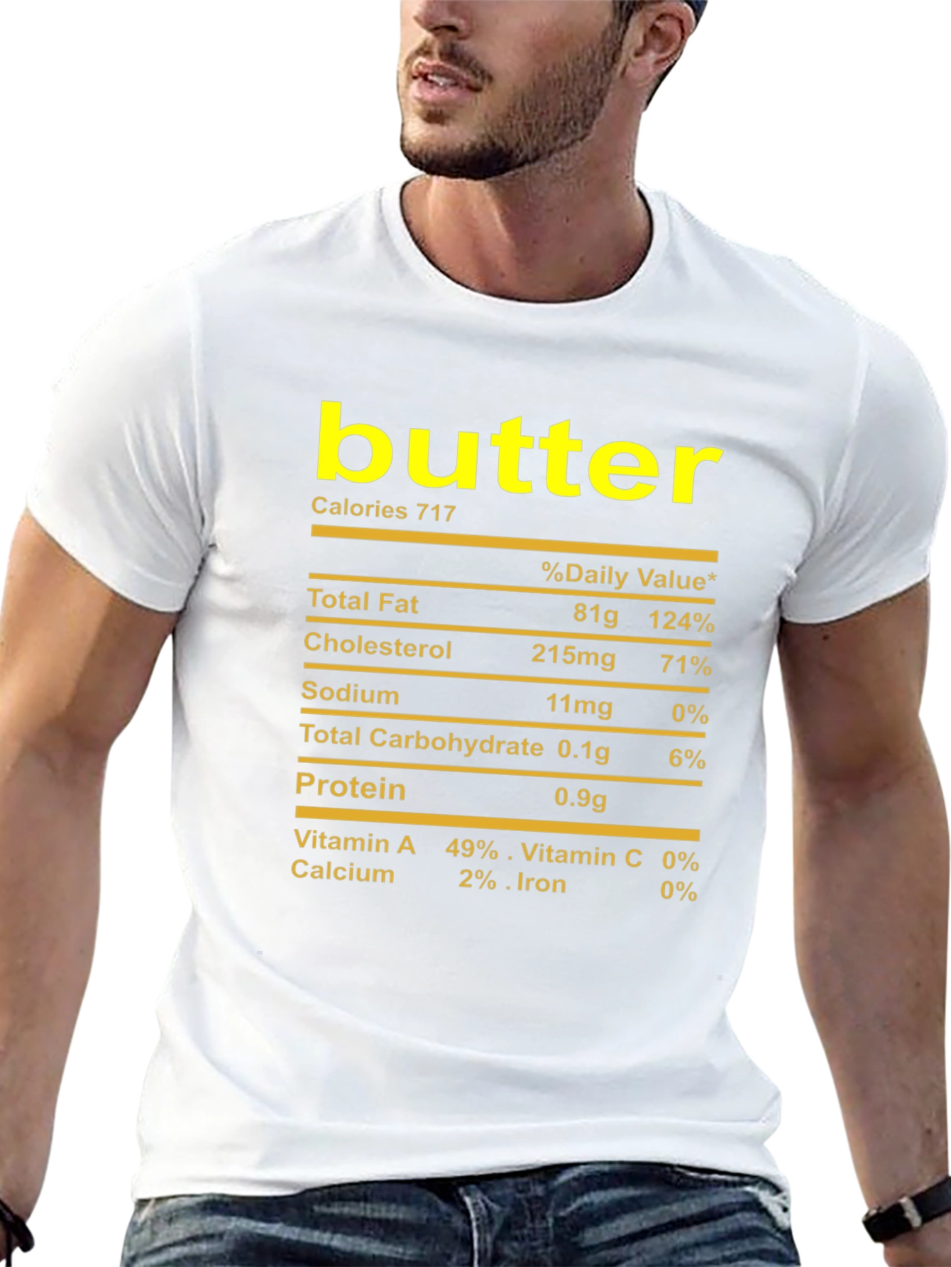 Butter Nutrition Facts T-Shirt Funny Foodie Tee