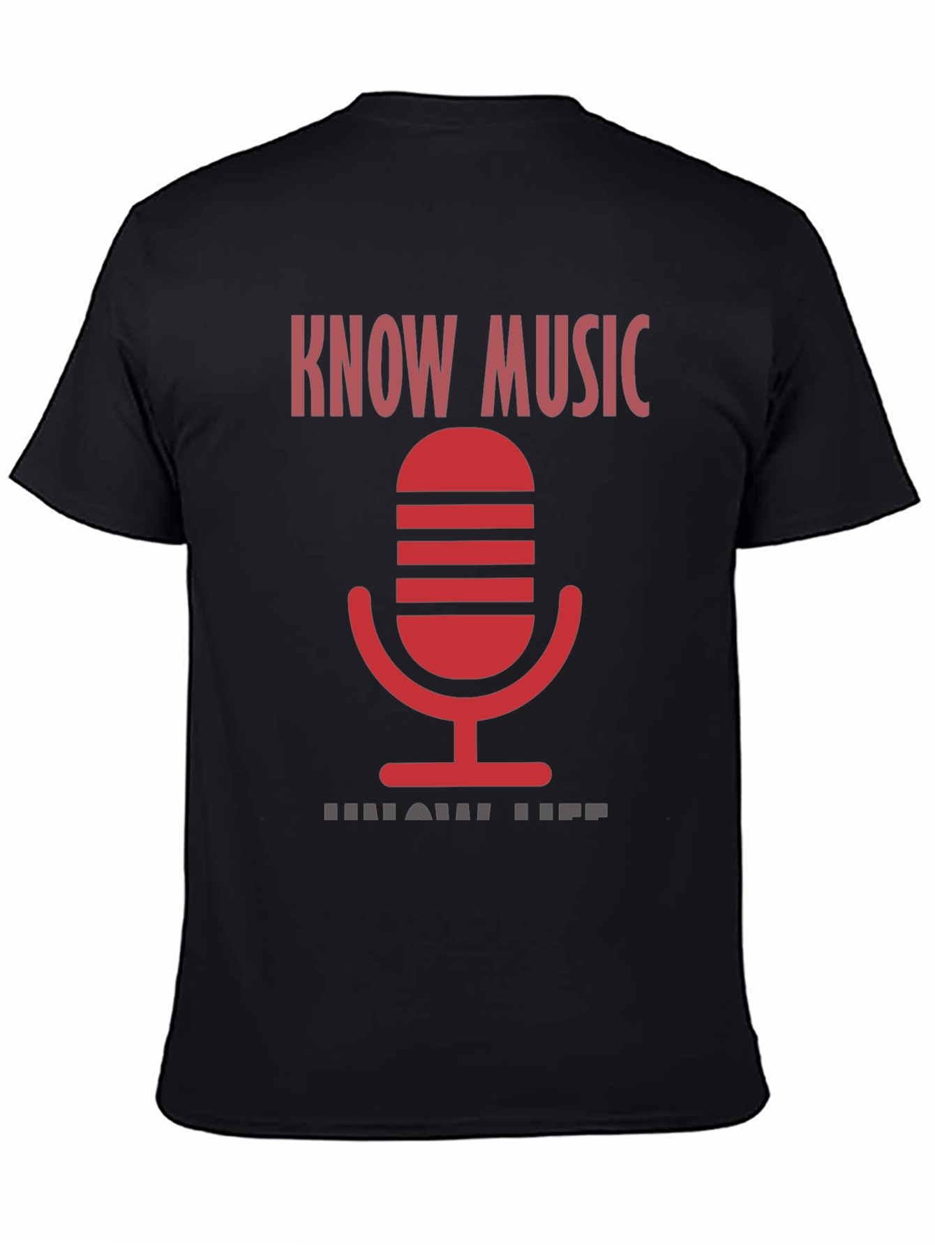 Know Music Know Life Black Graphic Tee