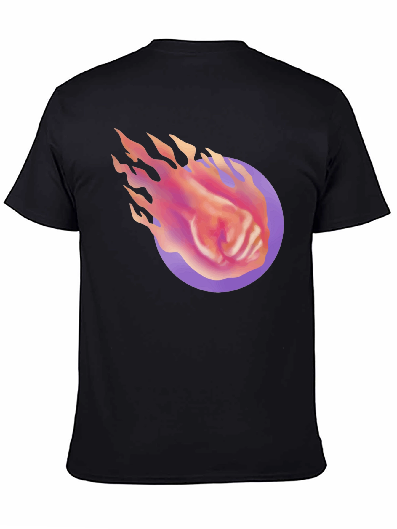 Fiery Fist Graphic Tee - Black