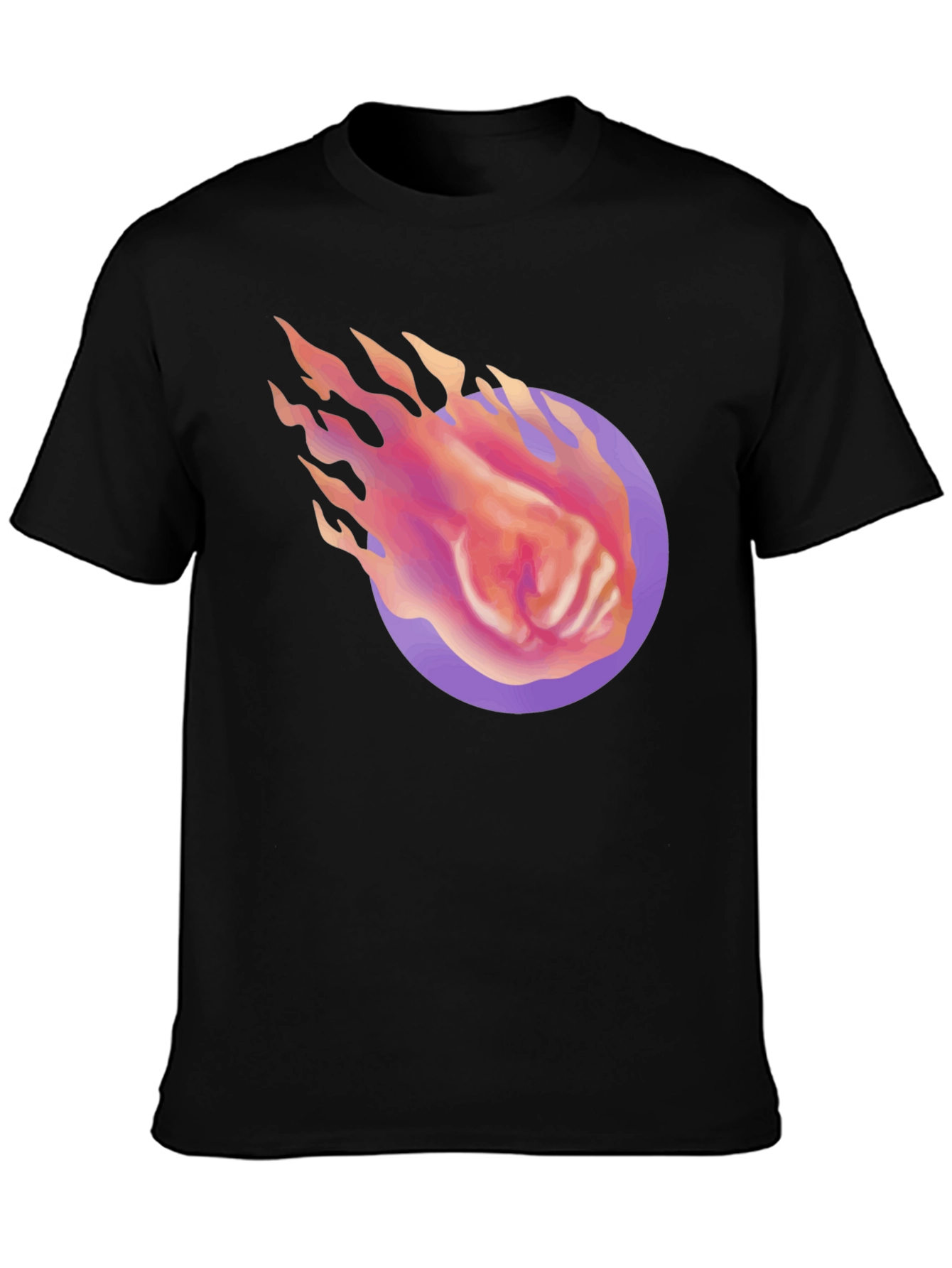 Fiery Fist Graphic Tee - Black