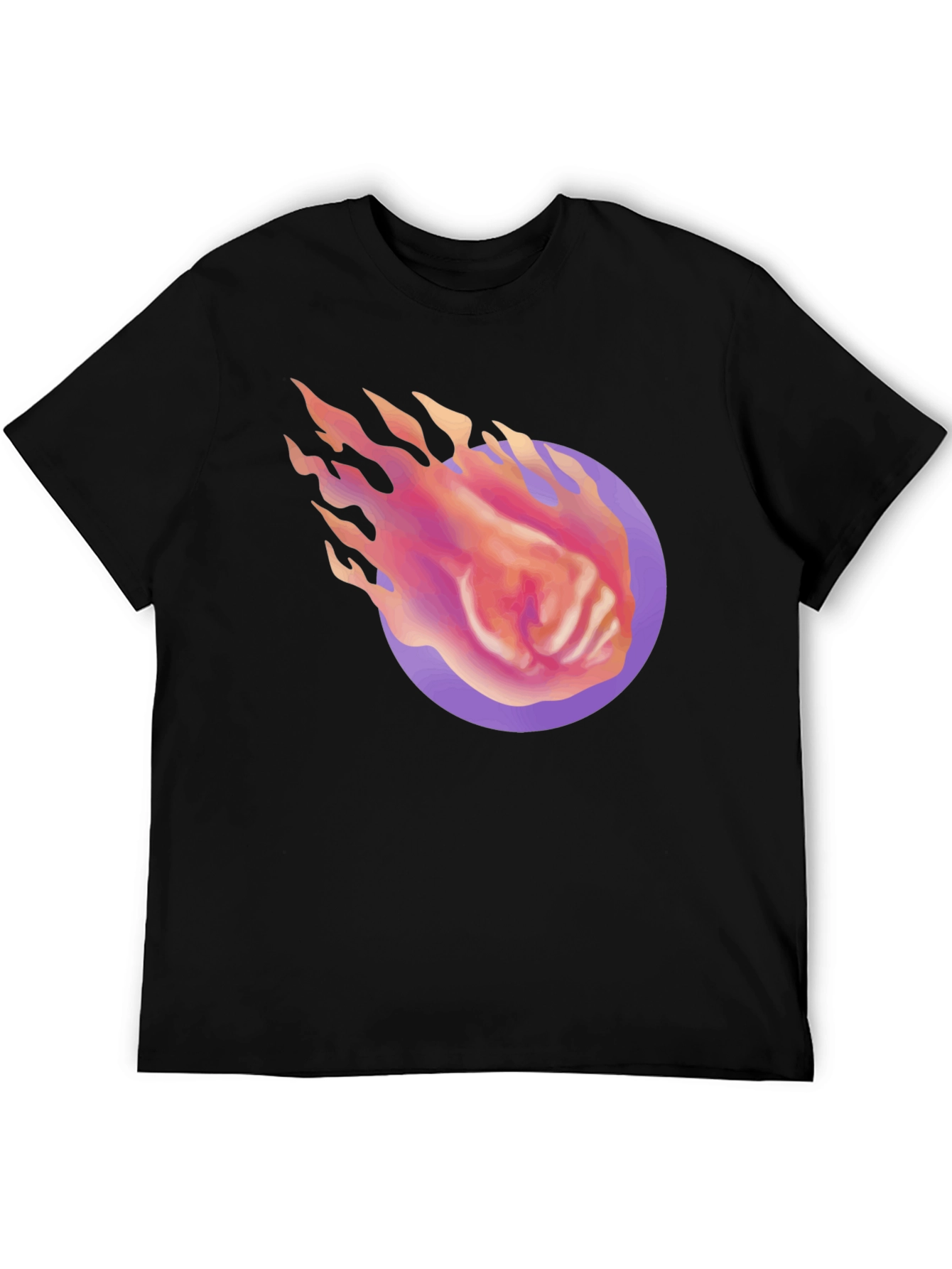 Fiery Fist Graphic Tee - Black