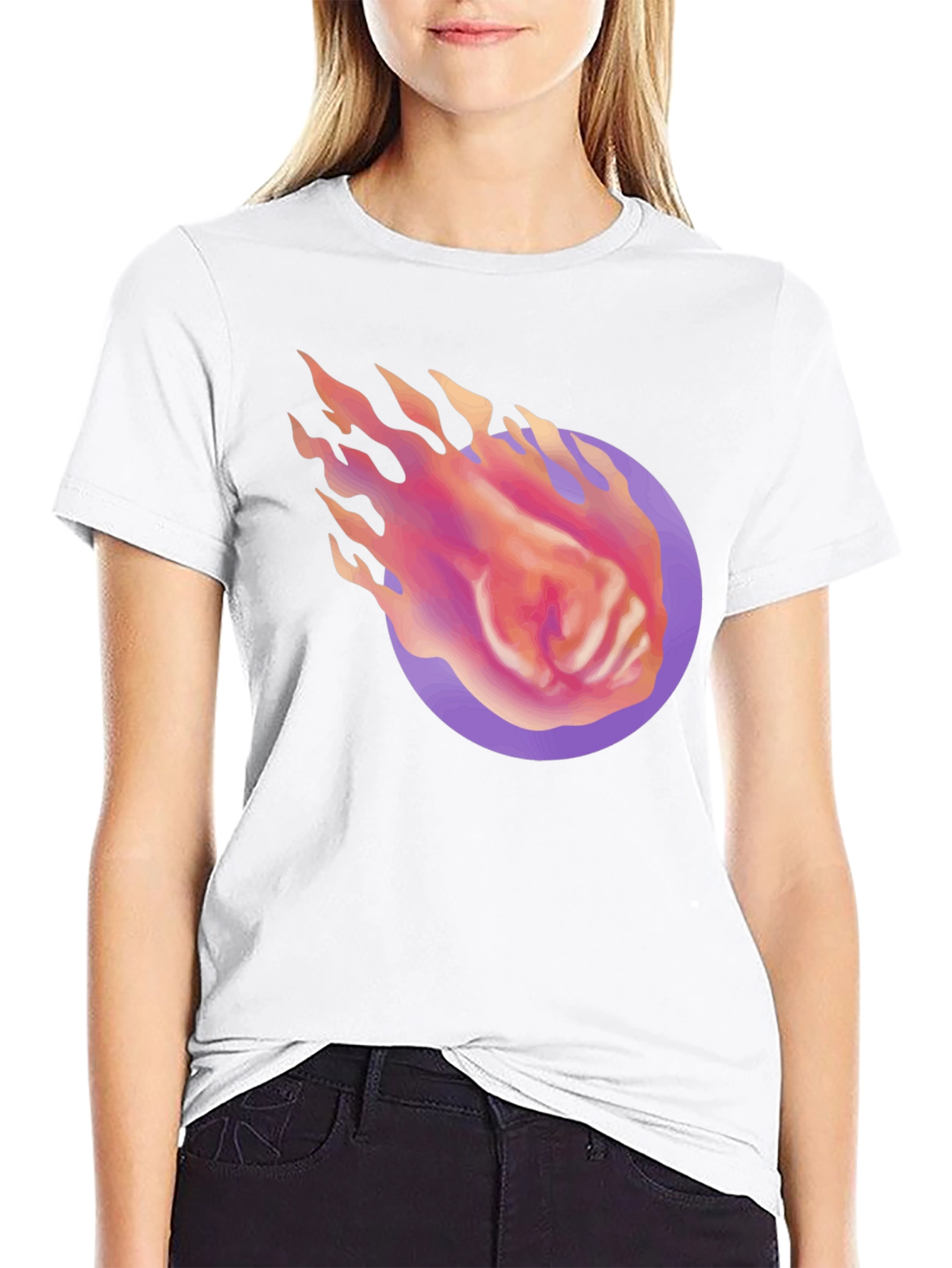 Fiery Fist Graphic Tee - Black