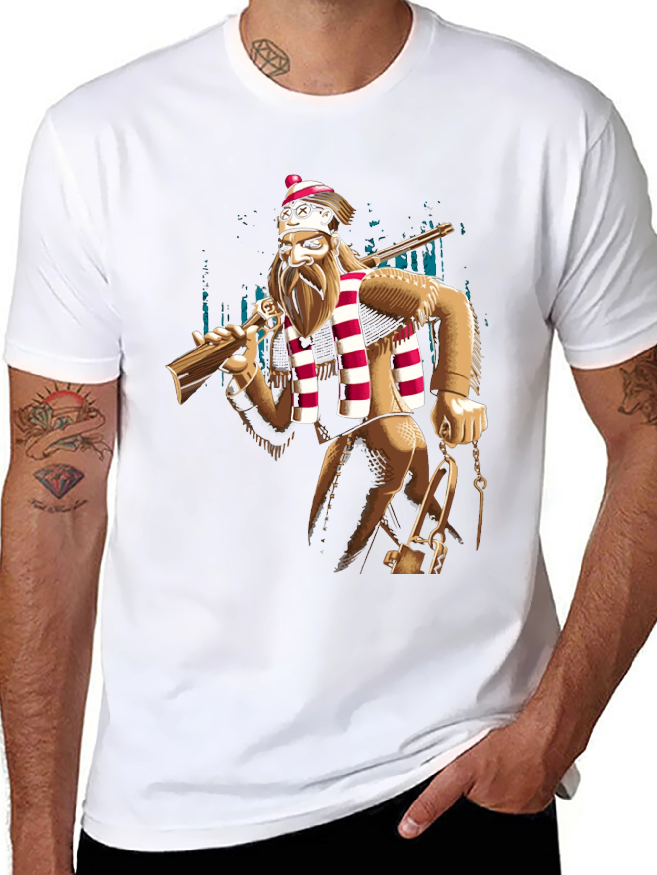 Novelty Lumberjack T-Shirt - Mens Black Tee