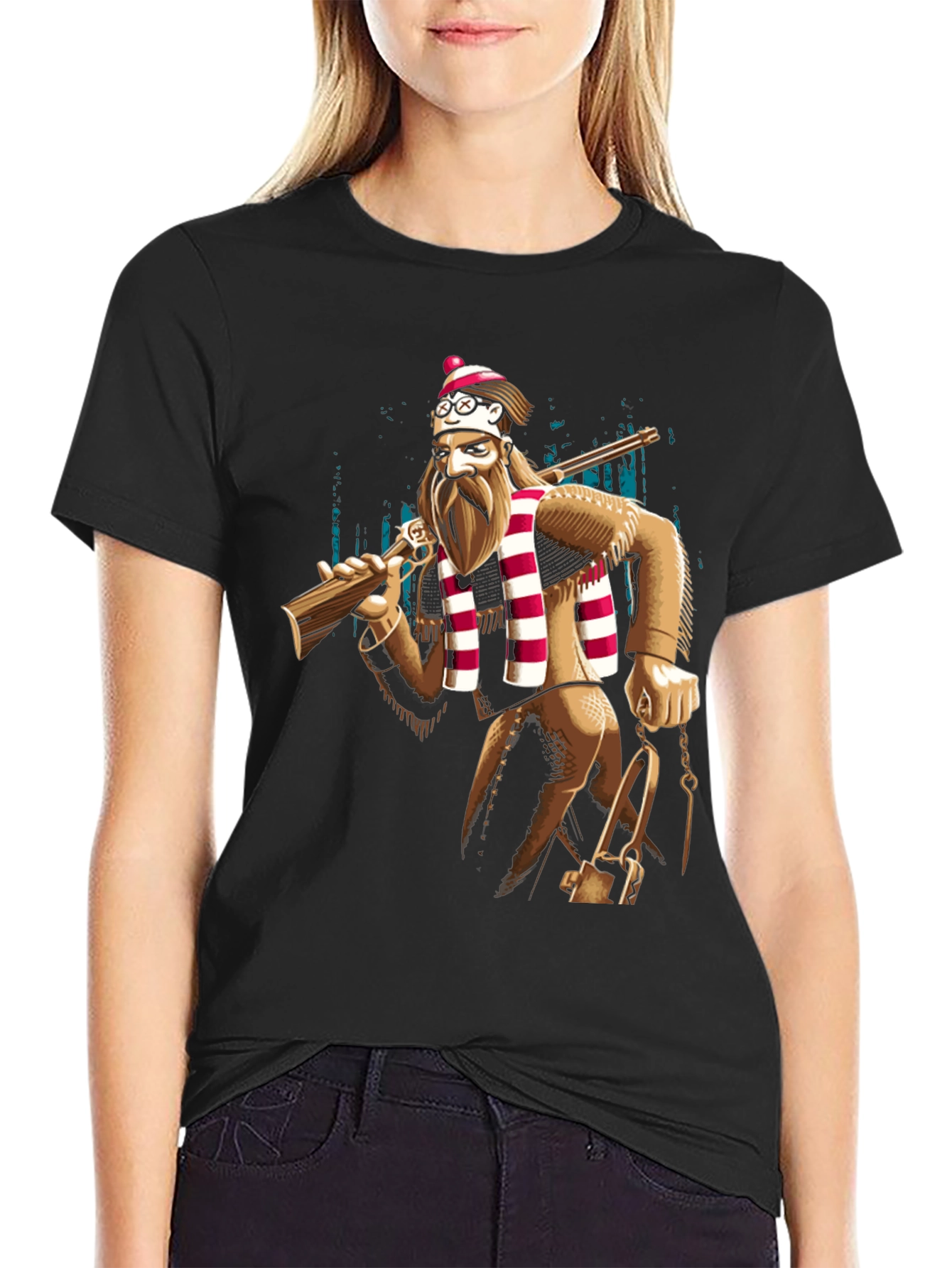 Novelty Lumberjack T-Shirt - Mens Black Tee