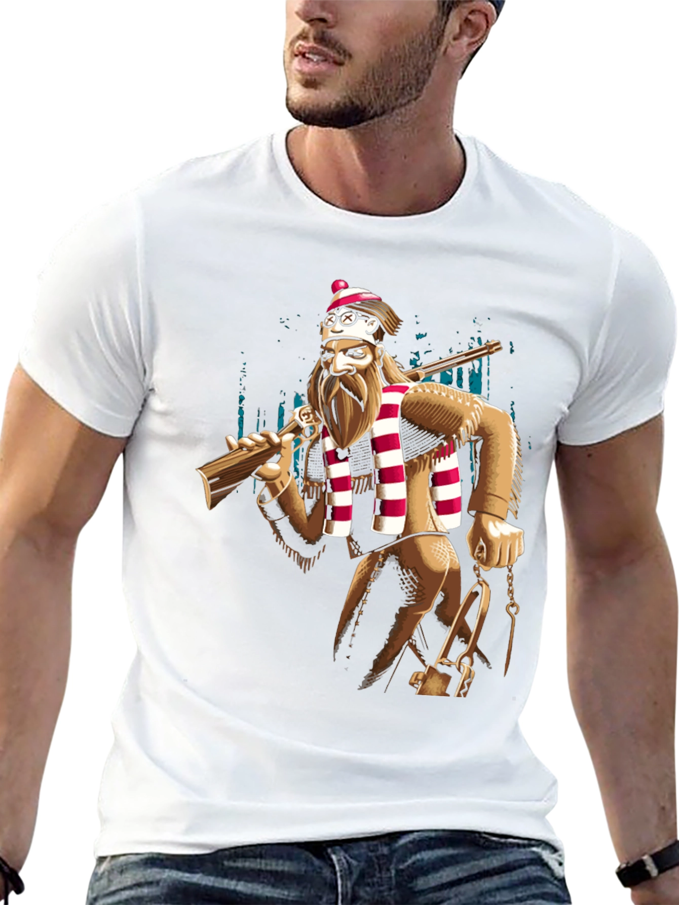 Novelty Lumberjack T-Shirt - Mens Black Tee