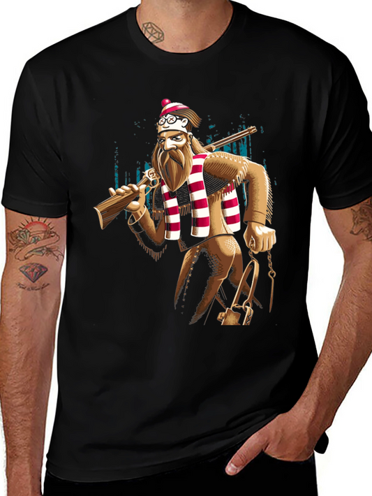 Novelty Lumberjack T-Shirt - Mens Black Tee