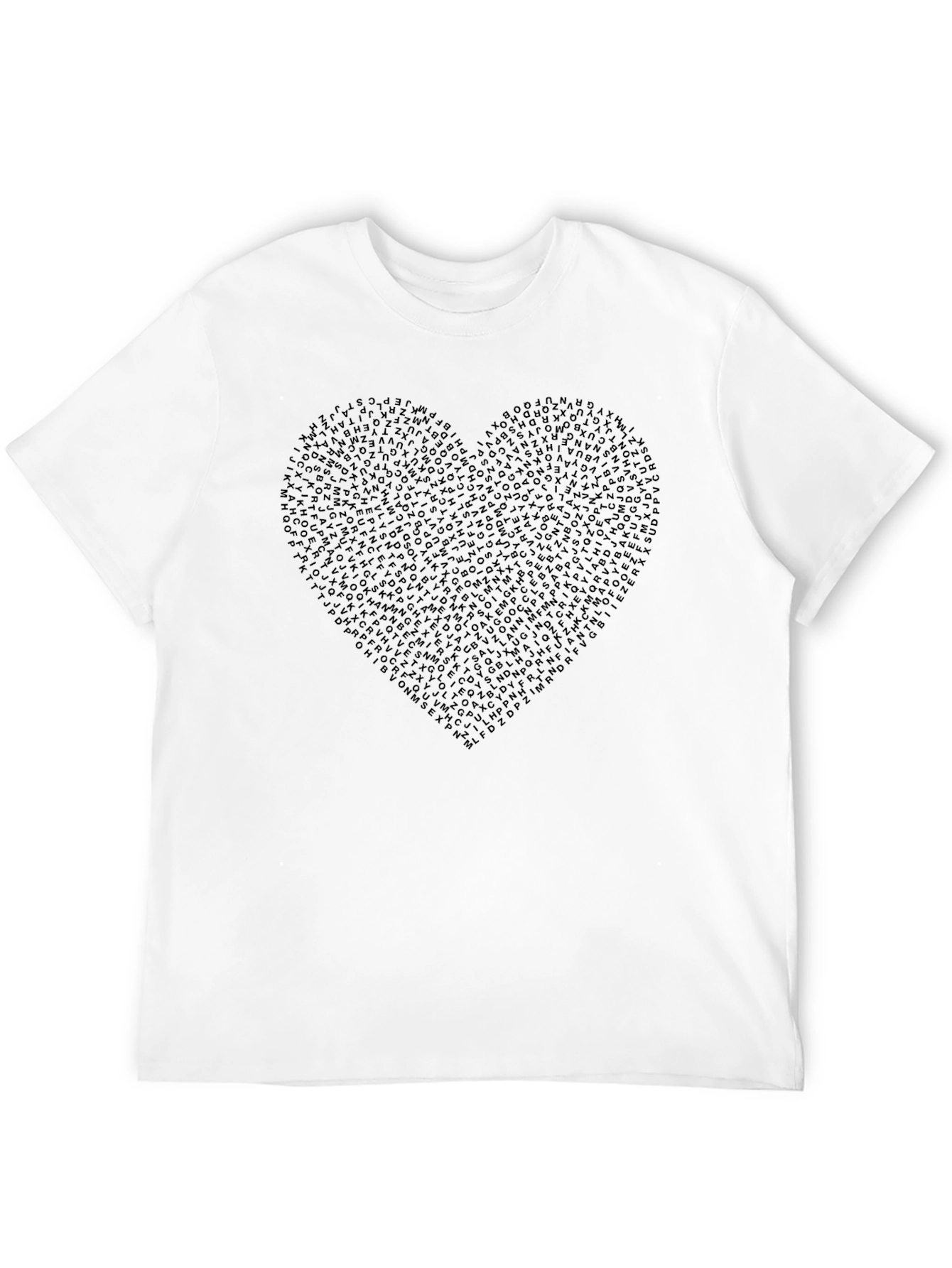 Heart of Letters Graphic Tee - Black