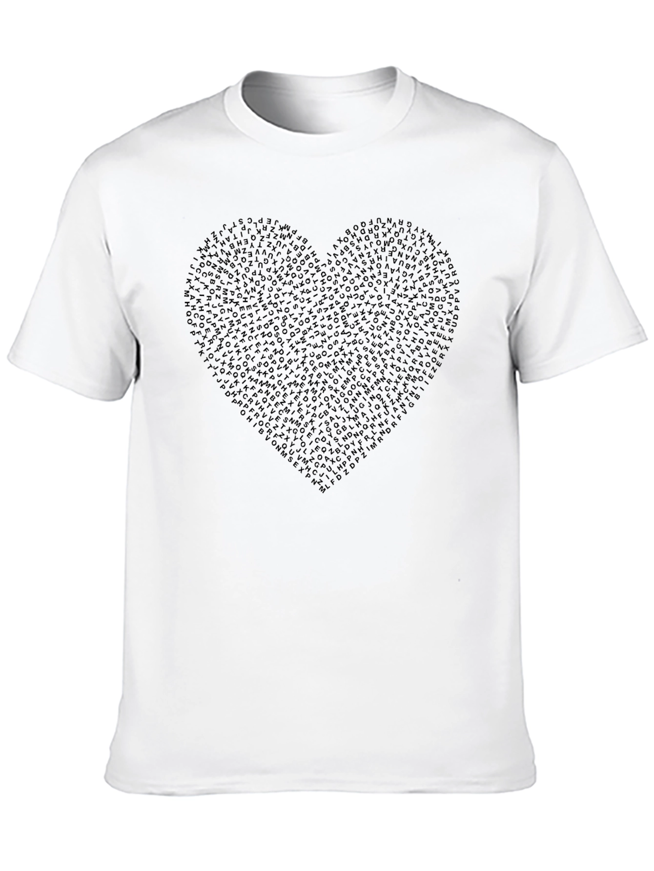 Heart of Letters Graphic Tee - Black