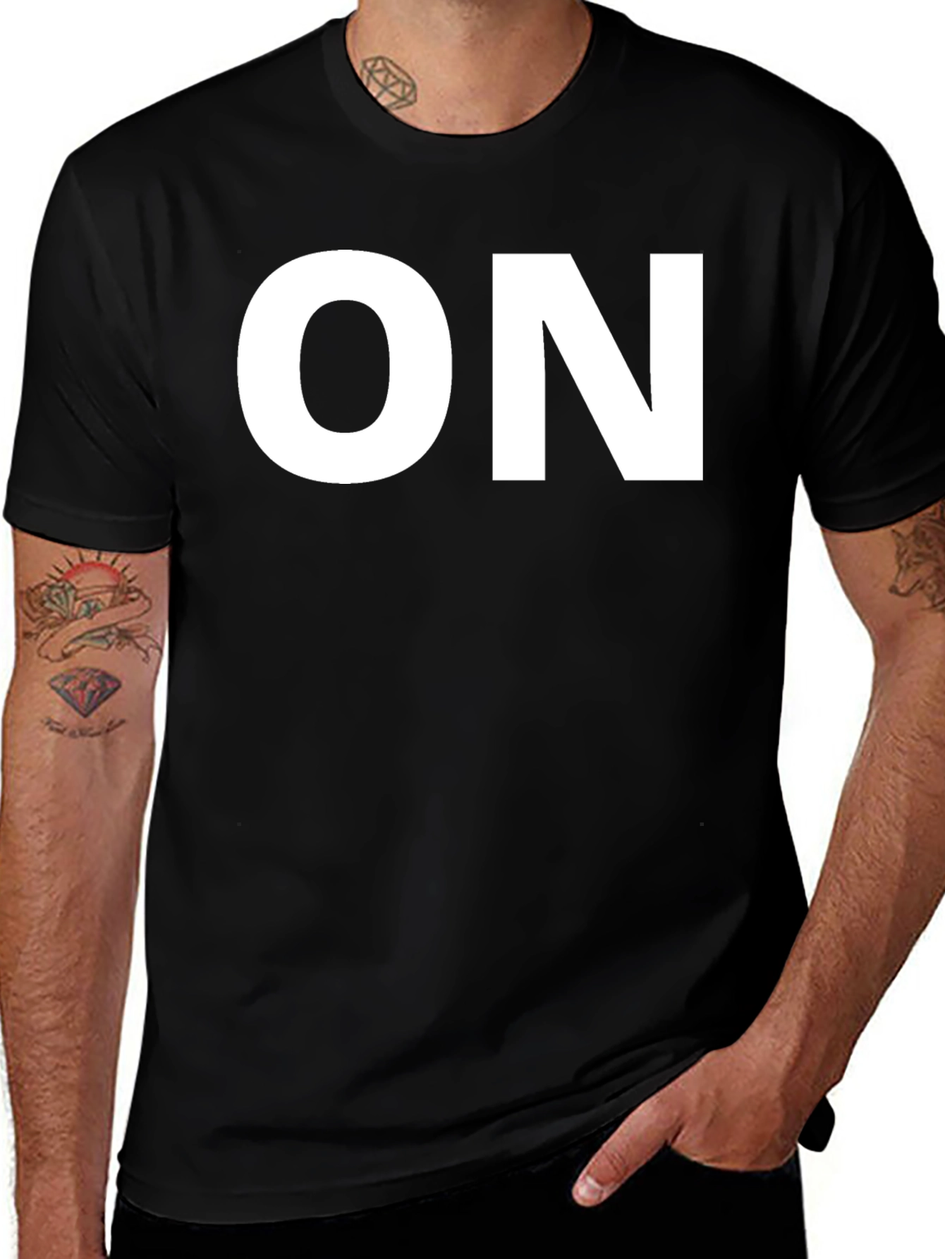 Bold ON Graphic Black T-Shirt