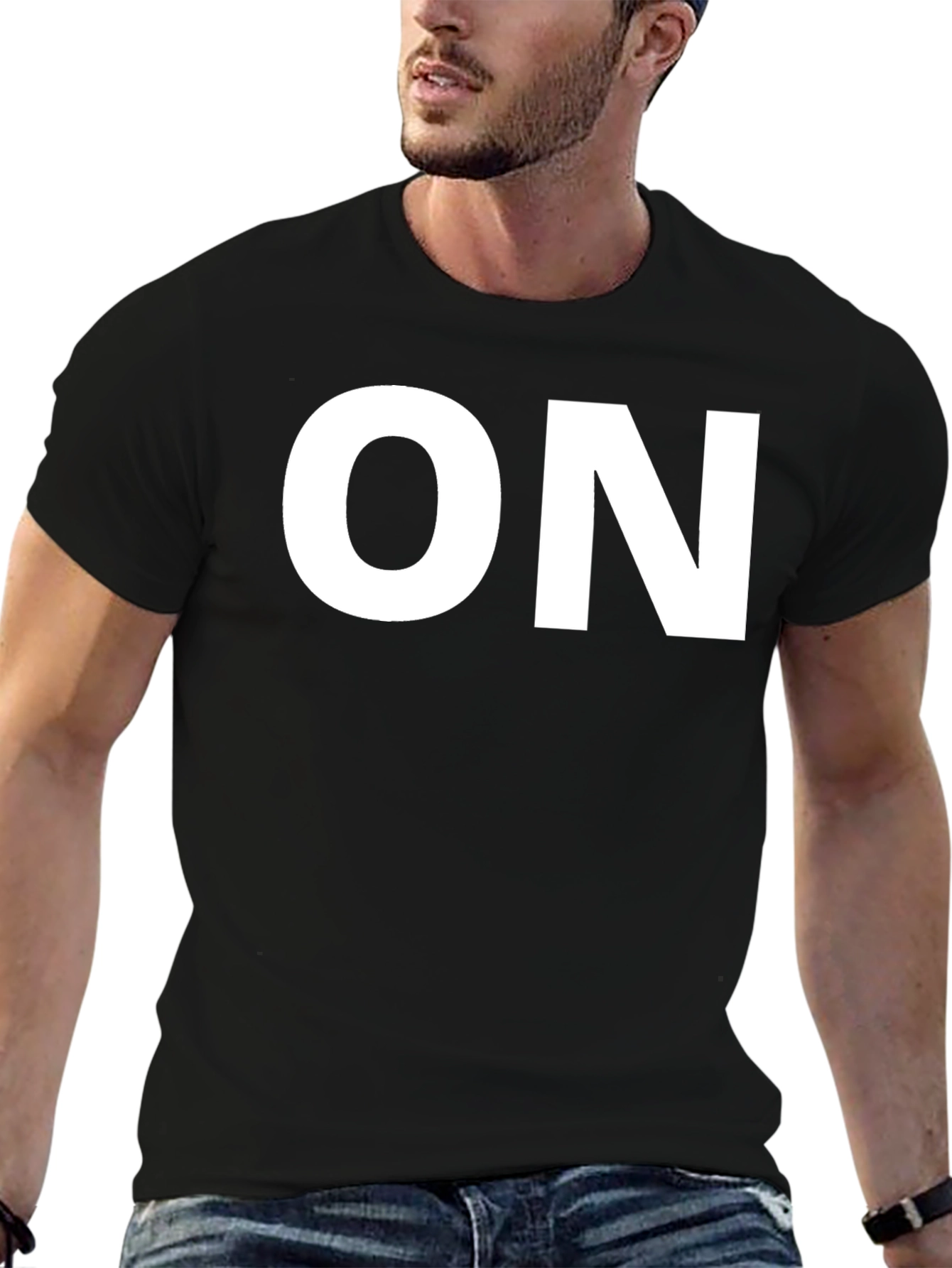 Bold ON Graphic Black T-Shirt