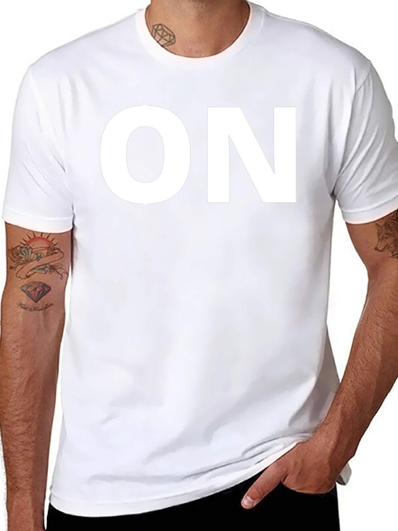 Bold ON Graphic Black T-Shirt