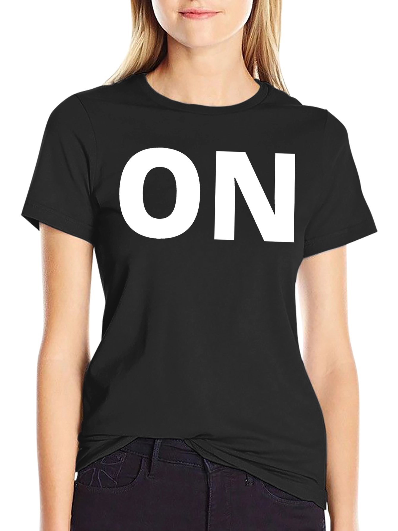 Bold ON Graphic Black T-Shirt