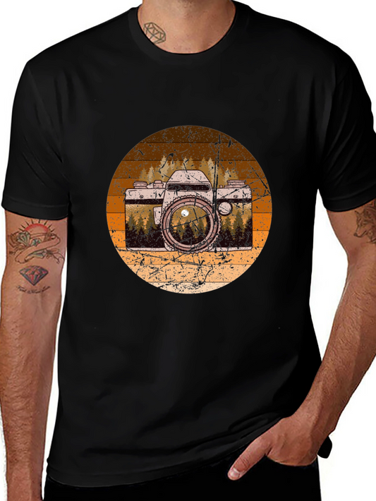 Vintage Camera Nature Graphic Tee