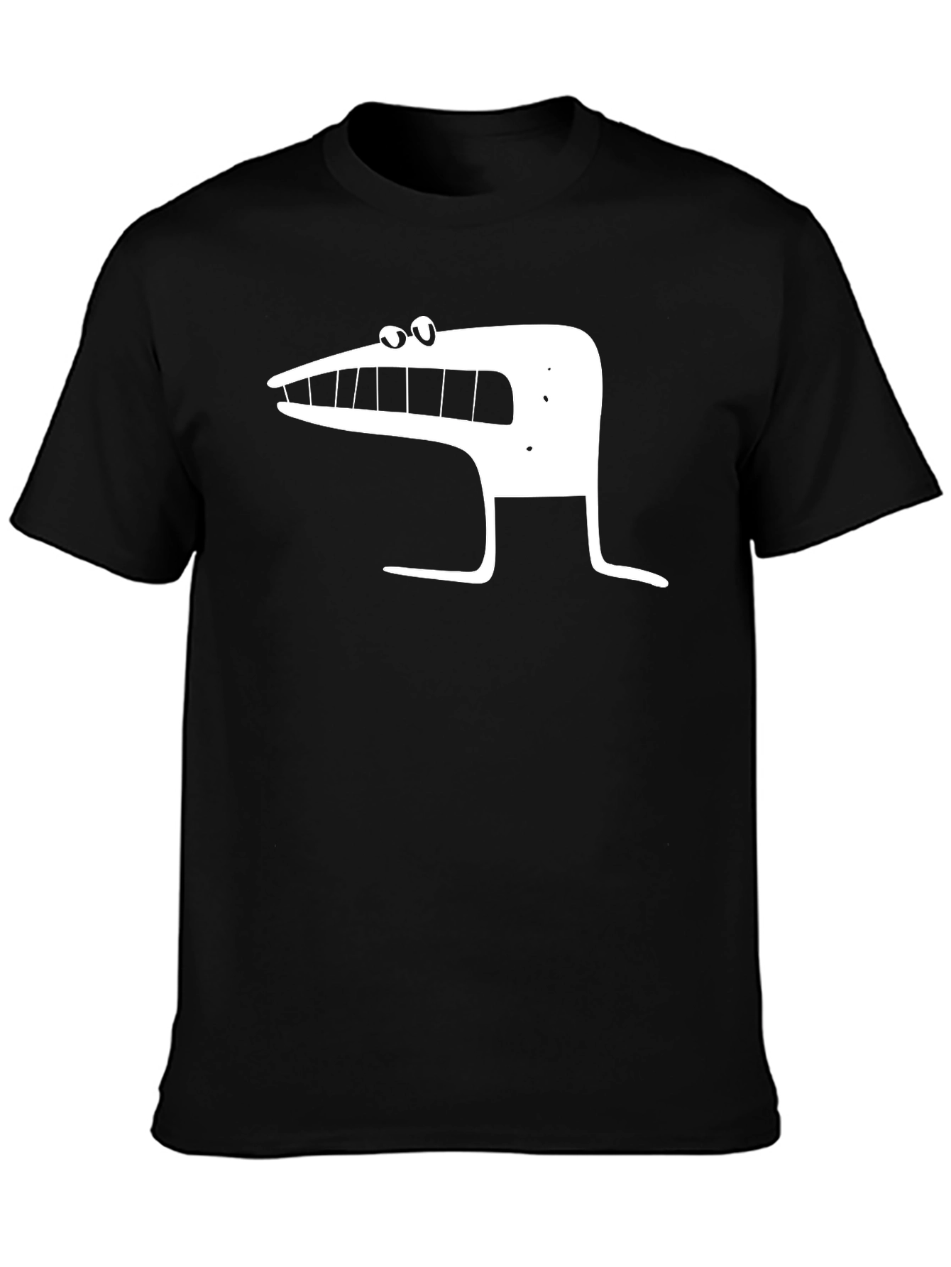 Funny Cartoon Character Black Graphic Tee