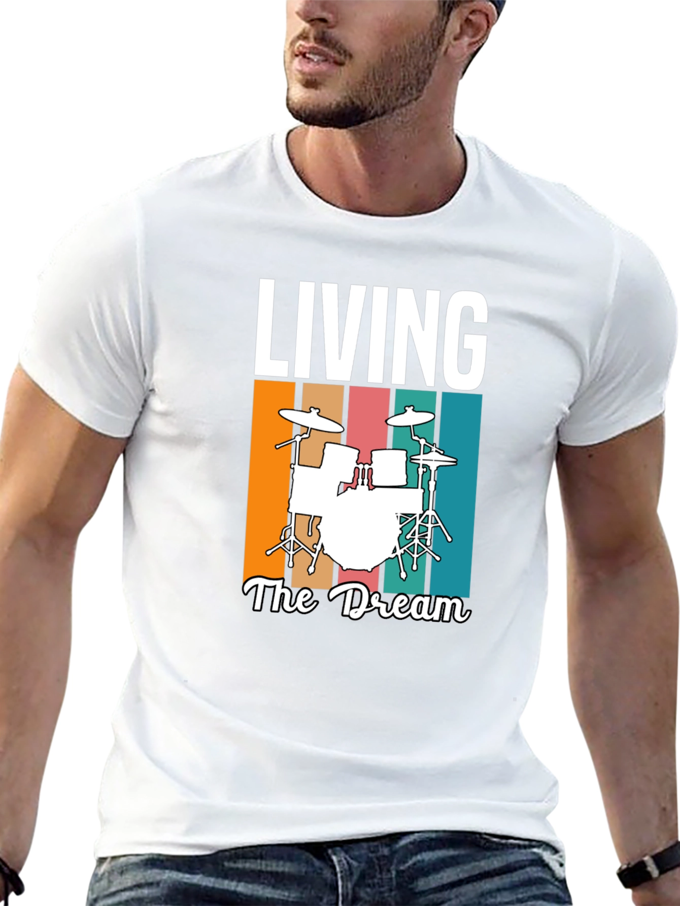 Living the Dream Drum Set T-Shirt